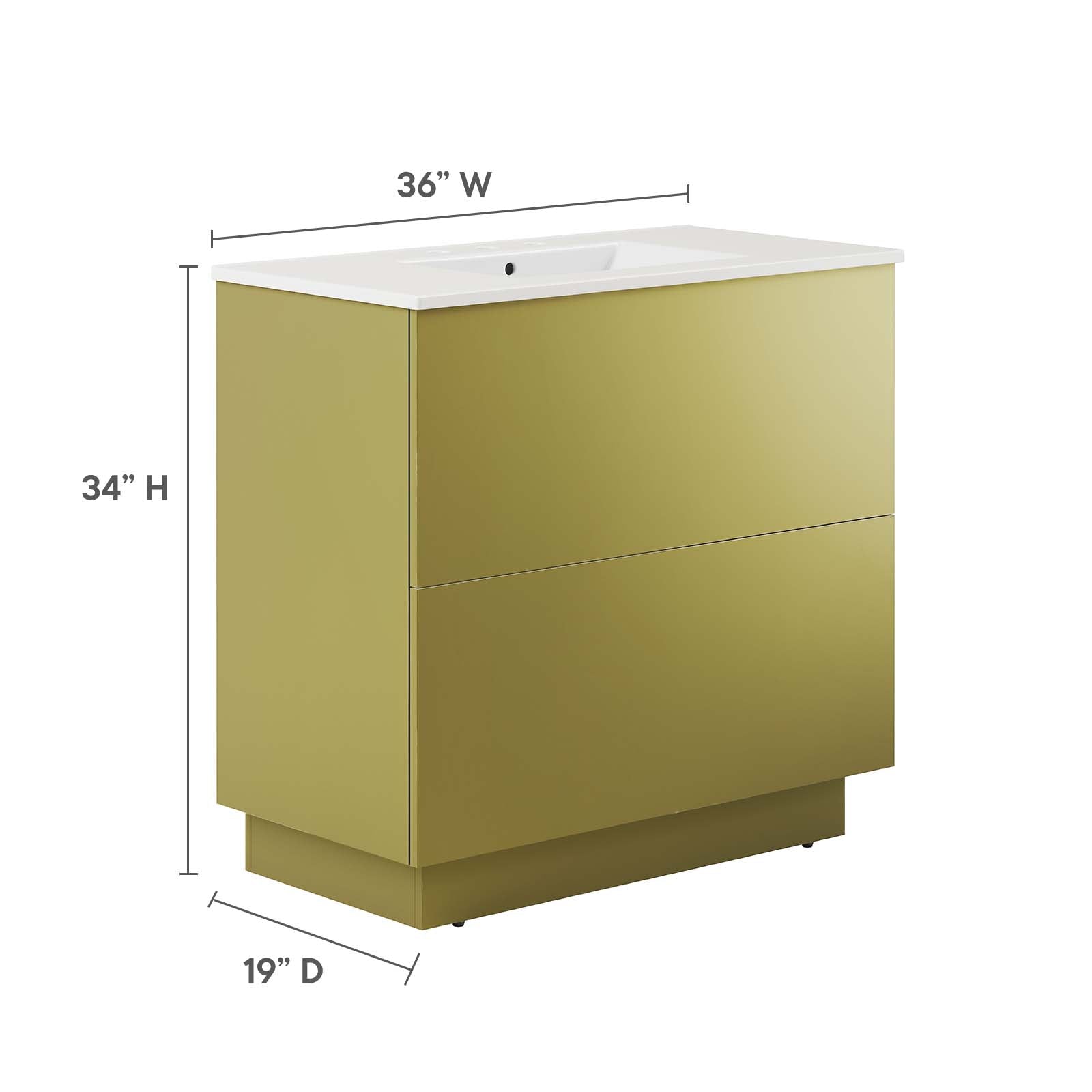 Quantum 36" Bathroom Vanity - East Shore Modern Home Furnishings