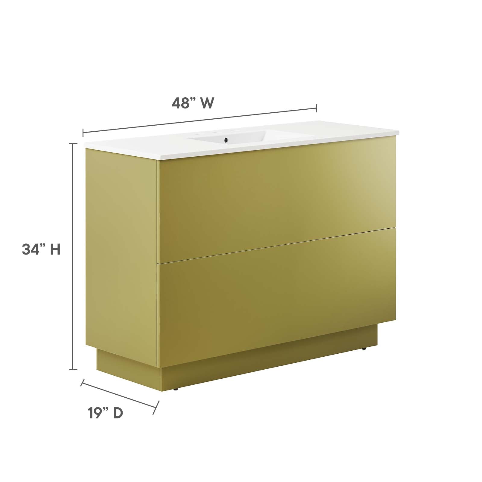 Quantum 48" Single Sink Bathroom Vanity - East Shore Modern Home Furnishings