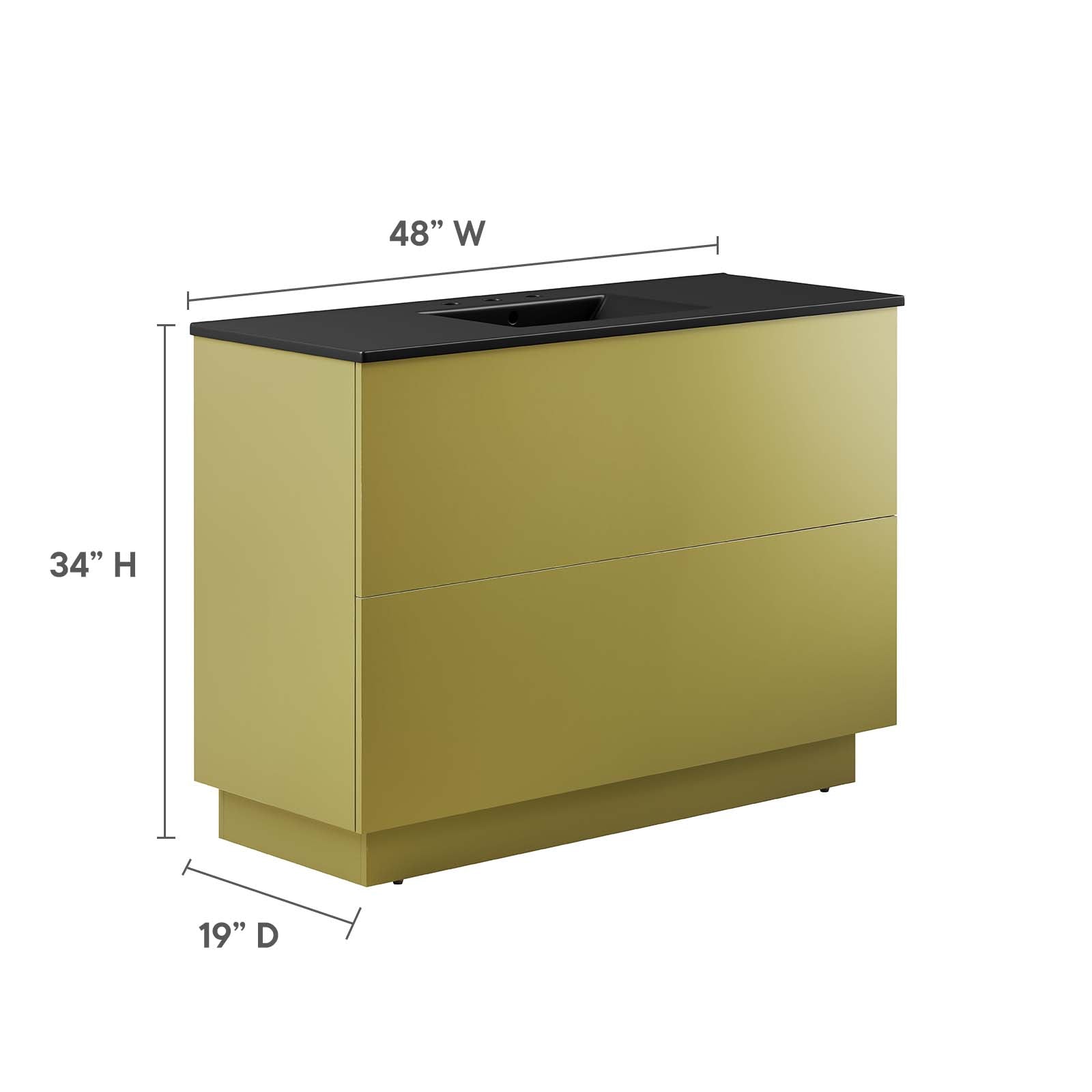 Quantum 48" Single Sink Bathroom Vanity - East Shore Modern Home Furnishings