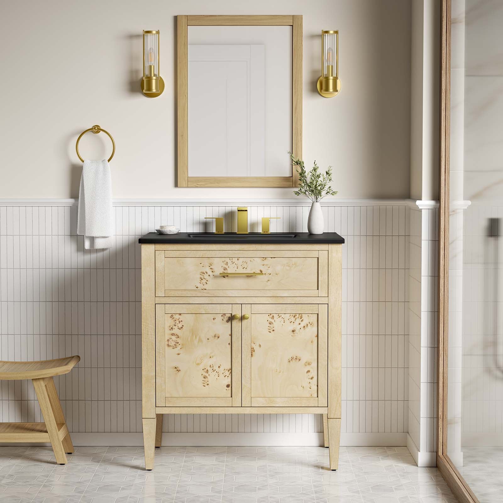 One - Elysian 30" Wood Bathroom Vanity