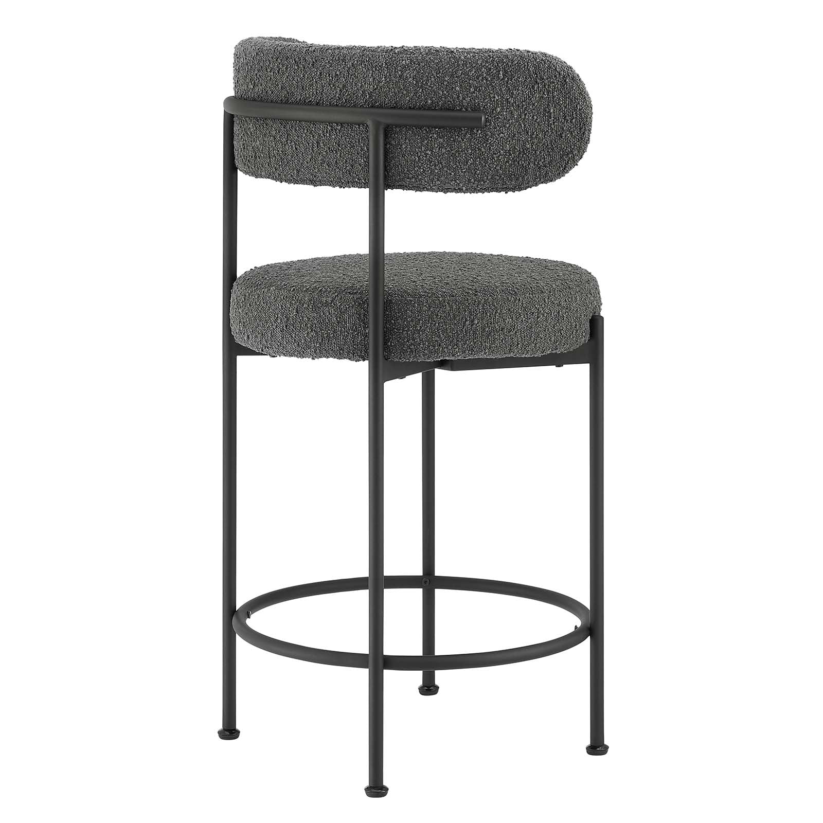 Albie Boucle Fabric Counter Stools - Set of 2 - East Shore Modern Home Furnishings