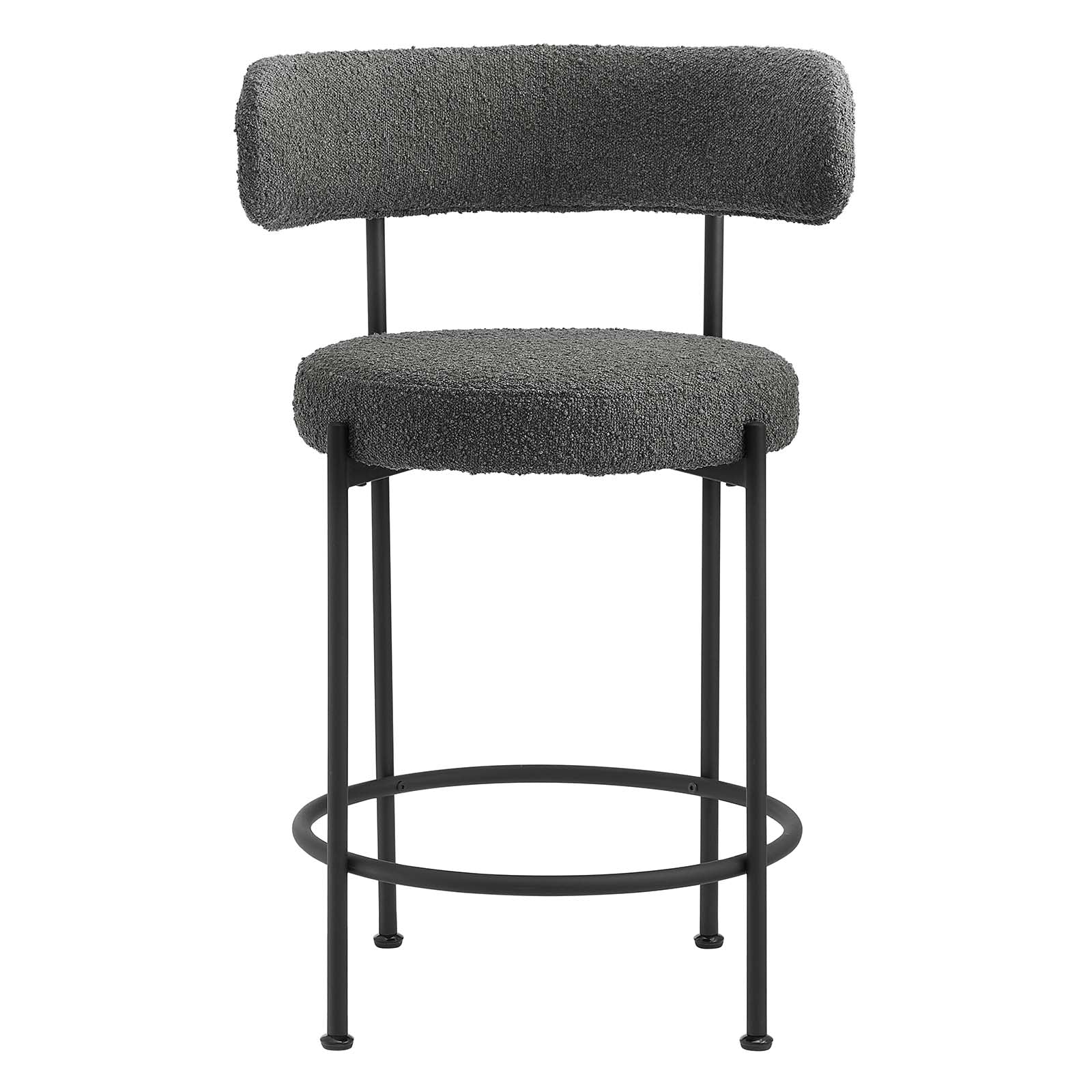 Albie Boucle Fabric Counter Stools - Set of 2 - East Shore Modern Home Furnishings