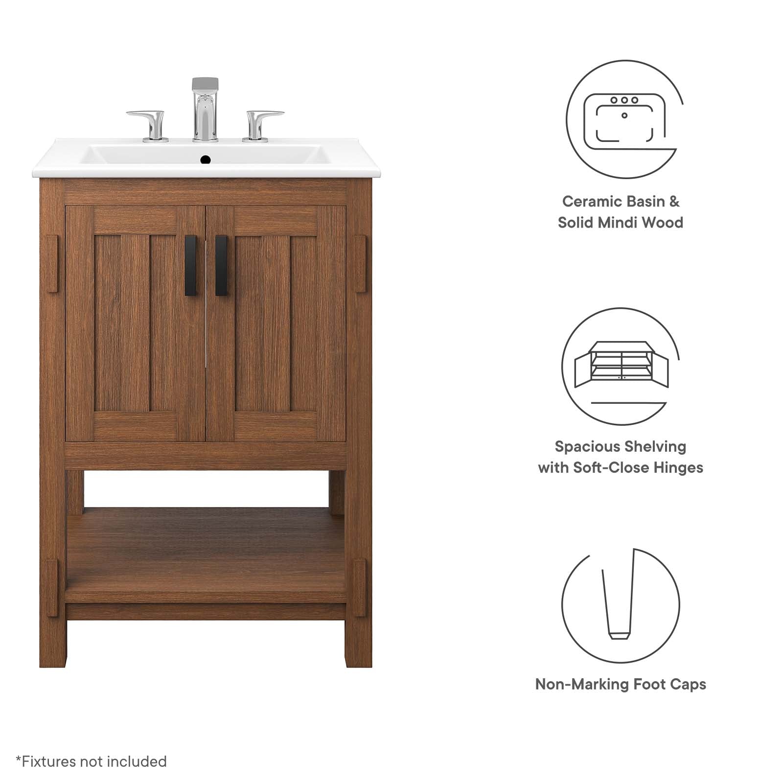 Ashlyn 24” Wood Bathroom Vanity - East Shore Modern Home Furnishings