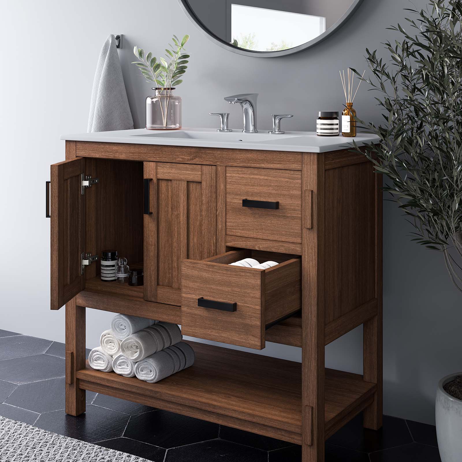 Ashlyn 36” Wood Bathroom Vanity - East Shore Modern Home Furnishings