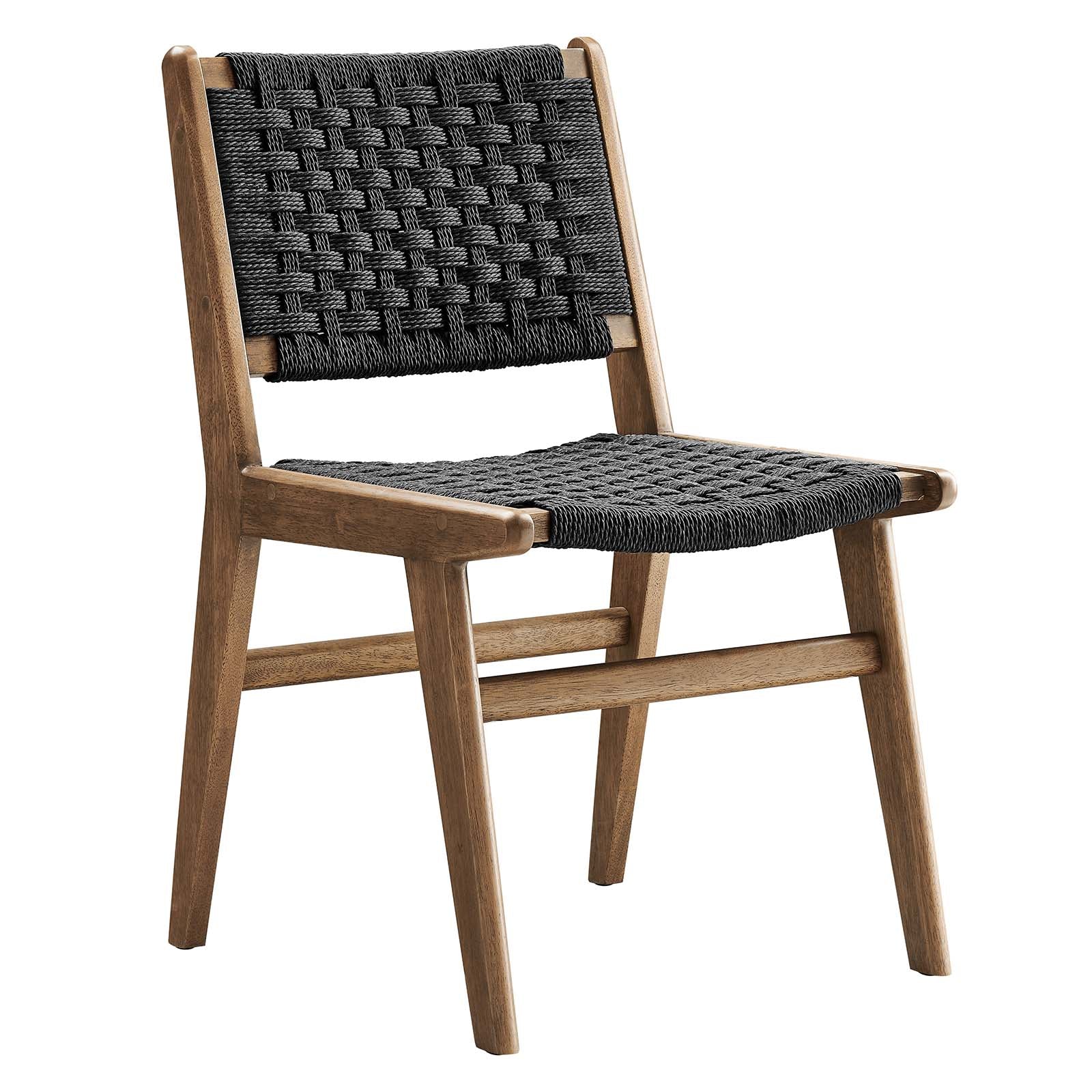 Rope woven dining online chair