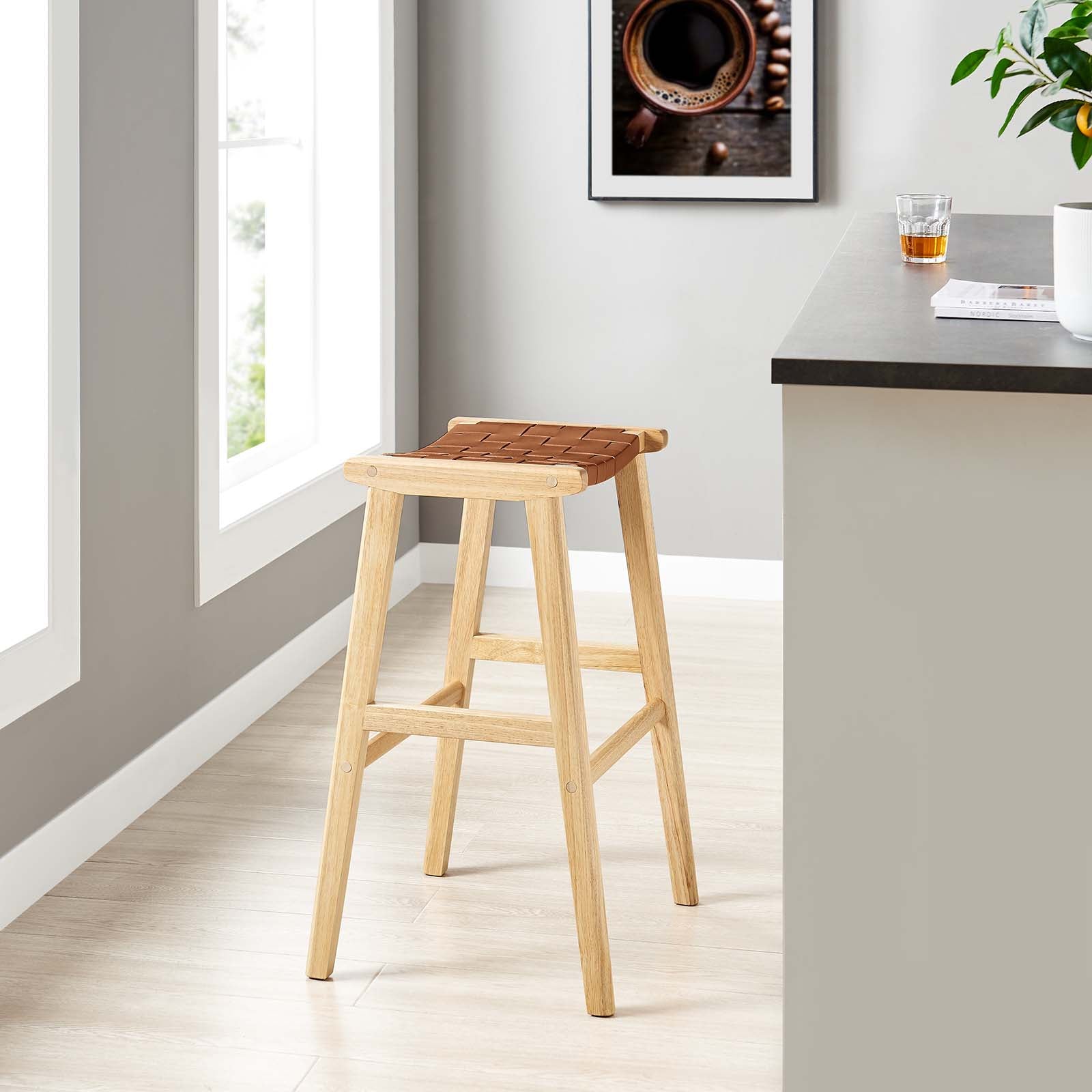 2 wooden bar discount stools