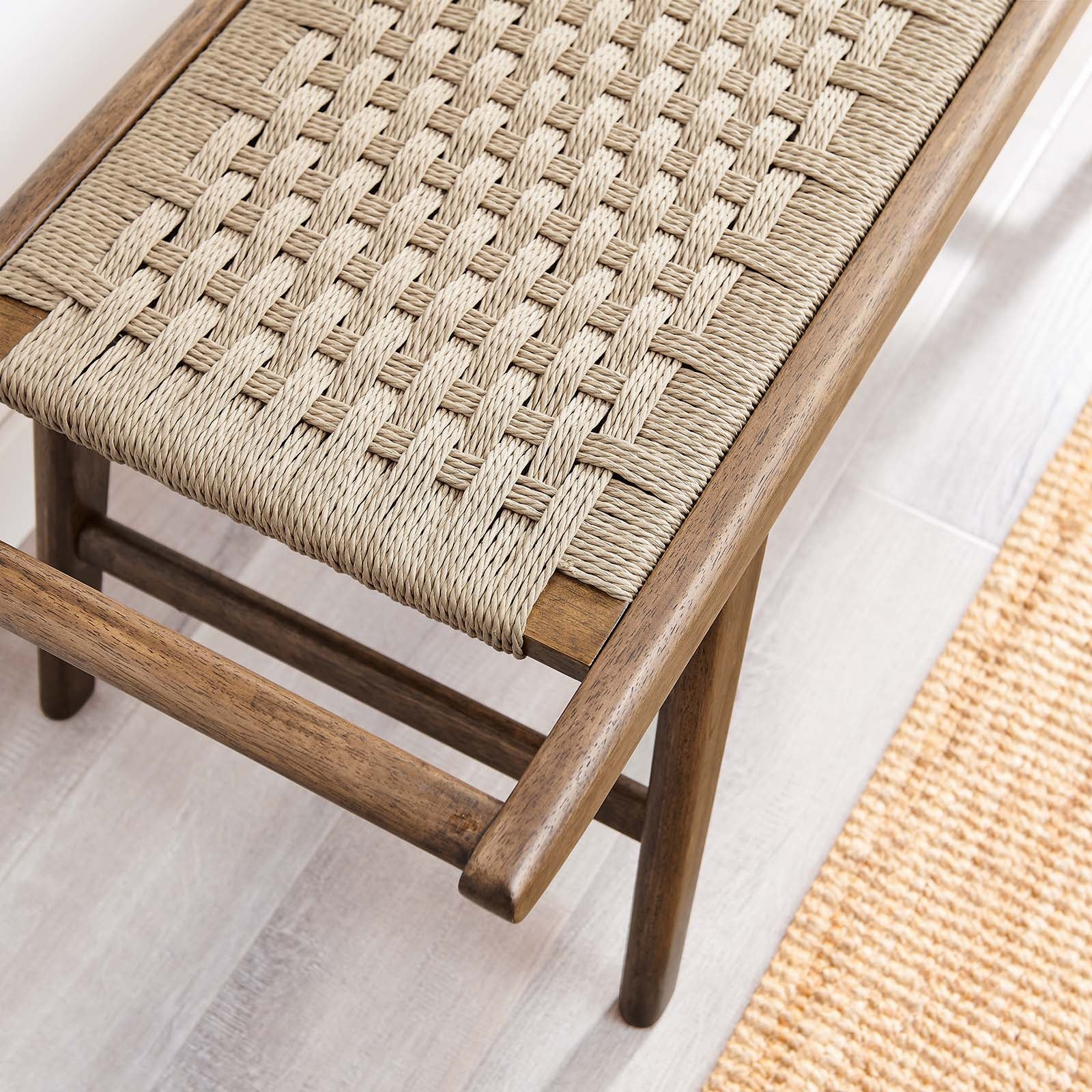 Wicker rope deals bench