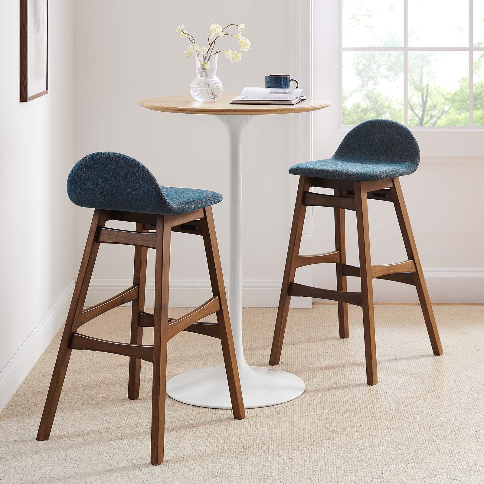 Juno Wood Bar Stool - Set of 2 - East Shore Modern Home Furnishings