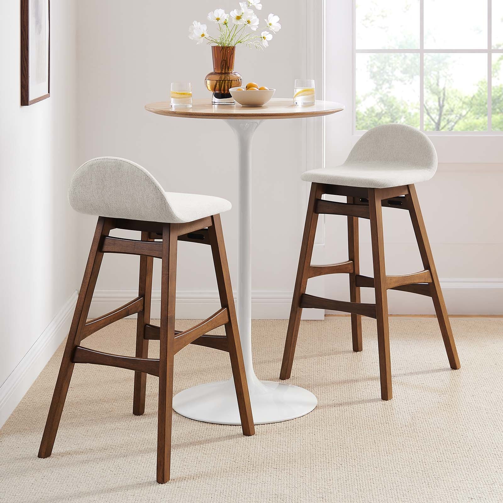 Juno Wood Bar Stool - Set of 2 - East Shore Modern Home Furnishings