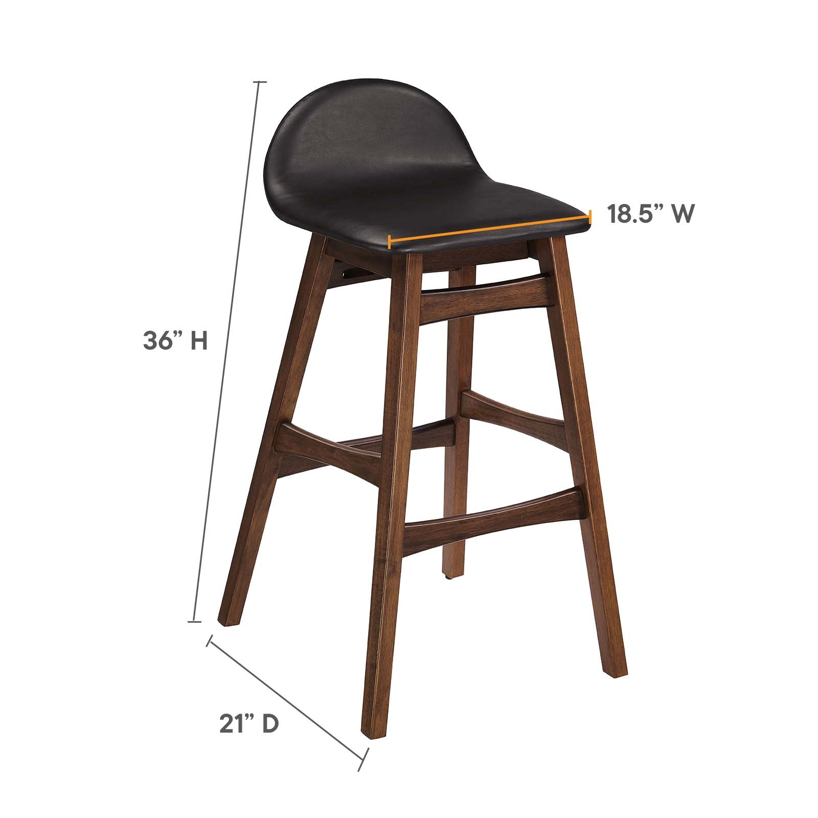 Juno Wood Bar Stool - Set of 2 - East Shore Modern Home Furnishings