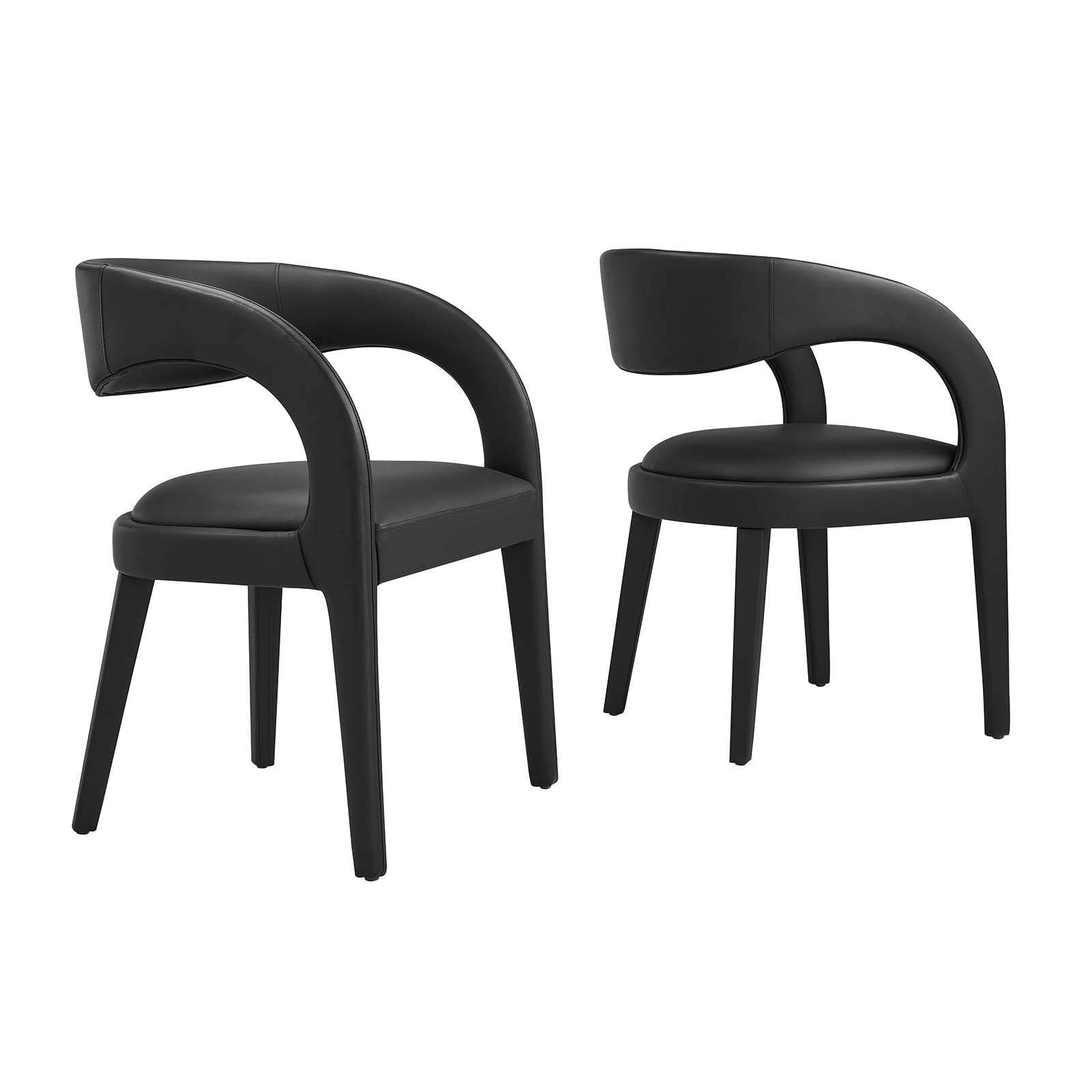 Pinnacle Vegan Leather Dining Chair Set of Two - East Shore Modern Home Furnishings