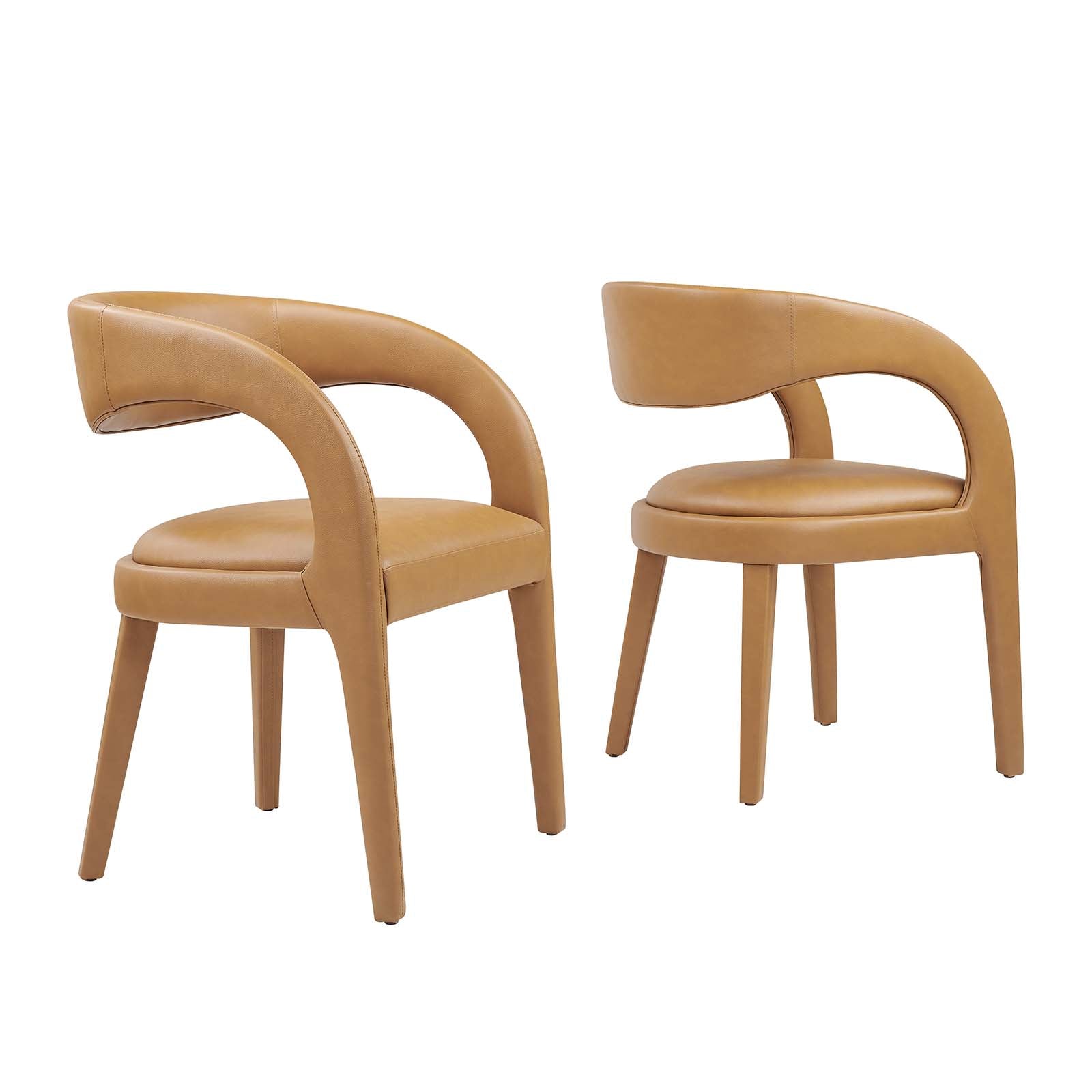 Pinnacle Vegan Leather Dining Chair Set of Two - East Shore Modern Home Furnishings