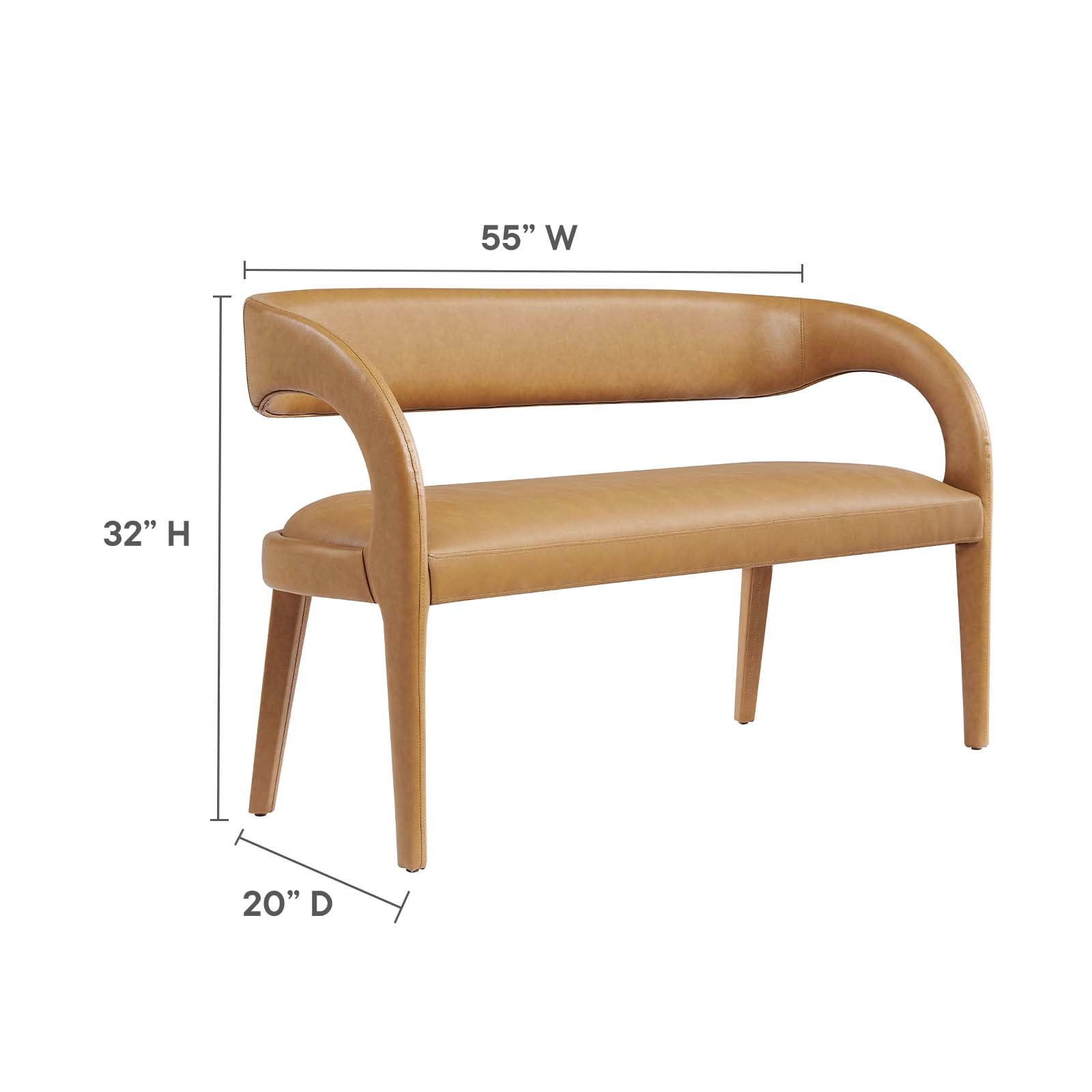 Pinnacle Vegan Leather Accent Bench - East Shore Modern Home Furnishings