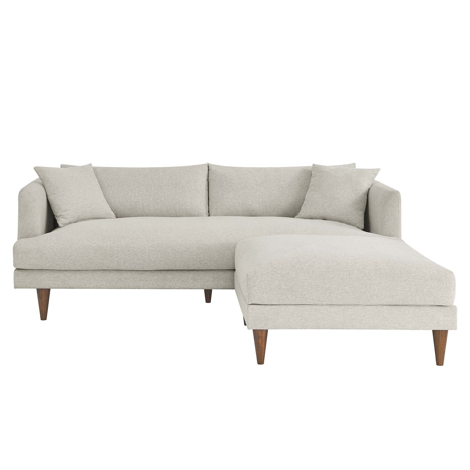 Zoya Down Filled Overstuffed Sofa and Ottoman Set - East Shore Modern Home Furnishings