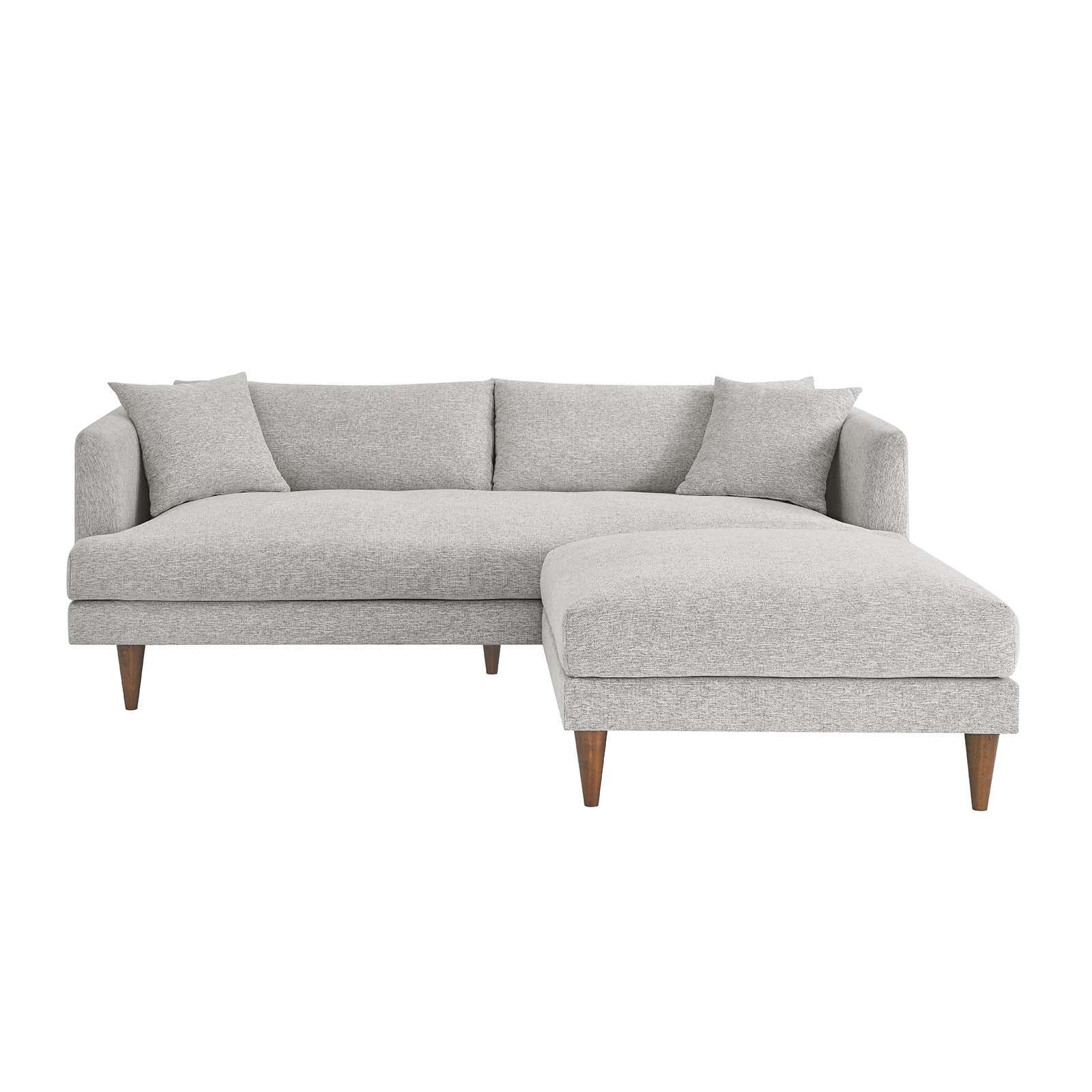 Zoya Down Filled Overstuffed Sofa and Ottoman Set - East Shore Modern Home Furnishings