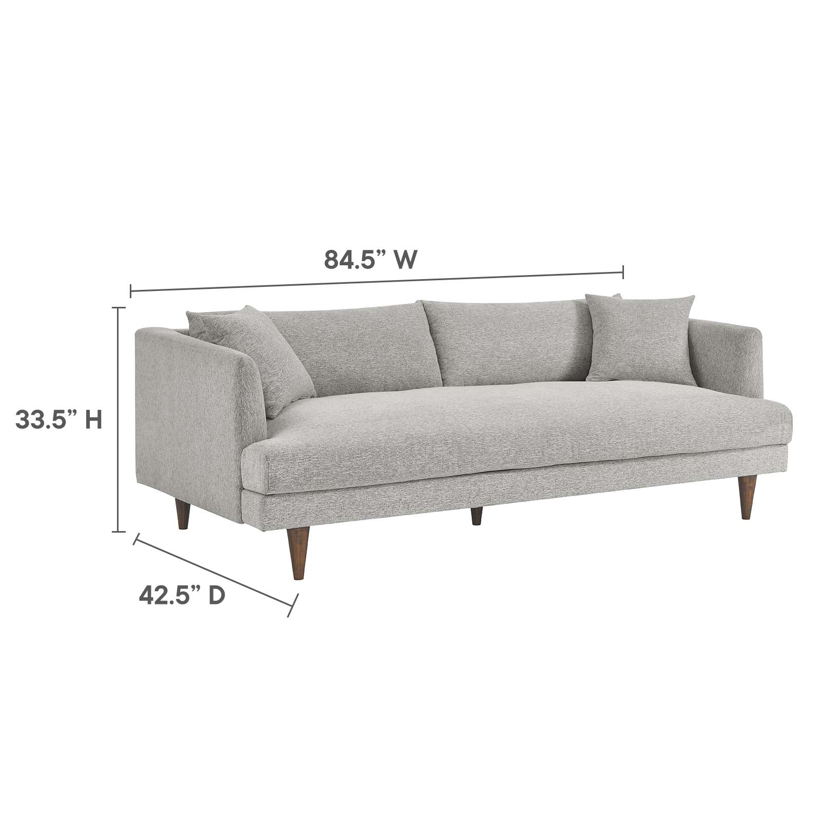 Zoya Down Filled Overstuffed Sofa and Ottoman Set - East Shore Modern Home Furnishings