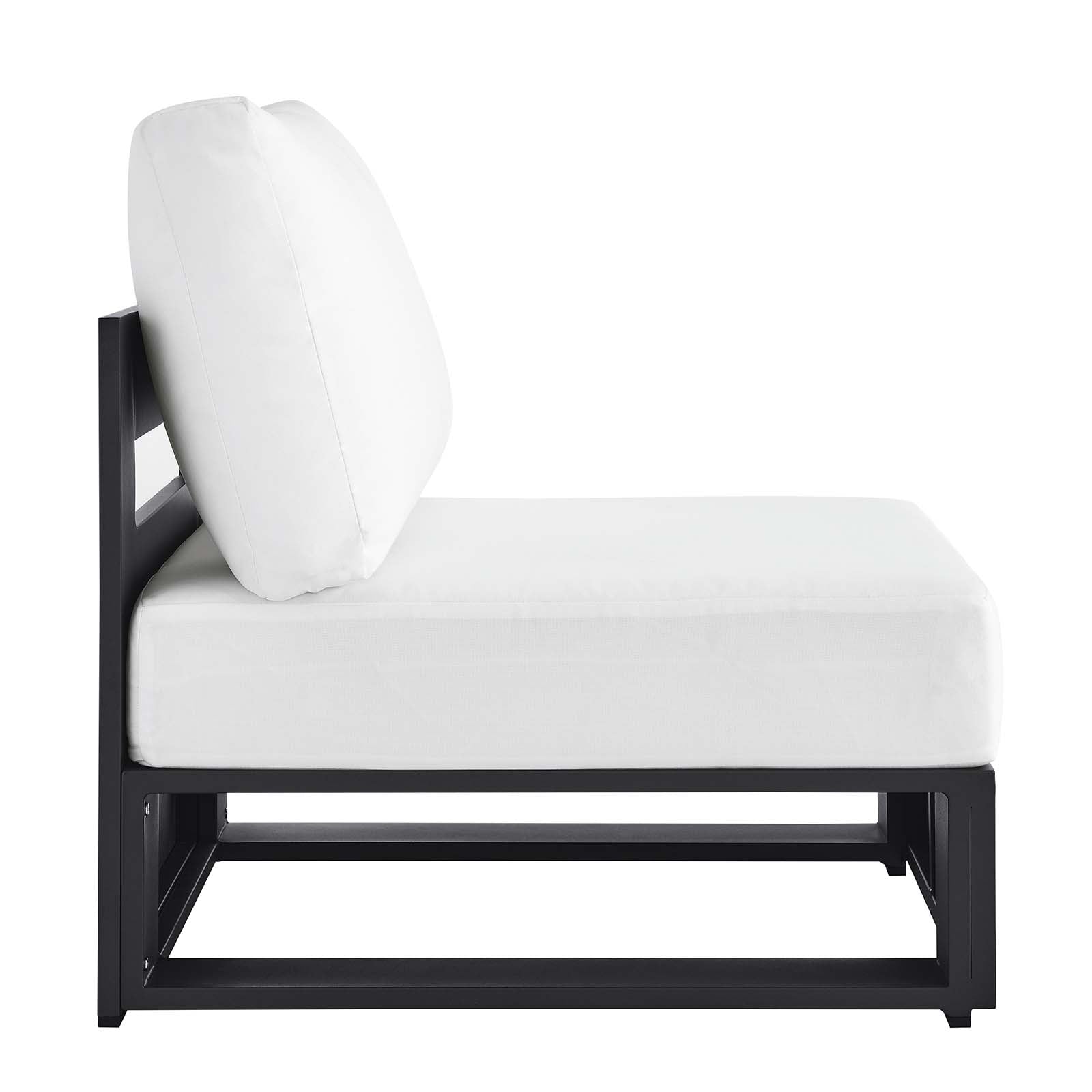 Tahoe Outdoor Patio Powder-Coated Aluminum Modular Armless Chair - East Shore Modern Home Furnishings