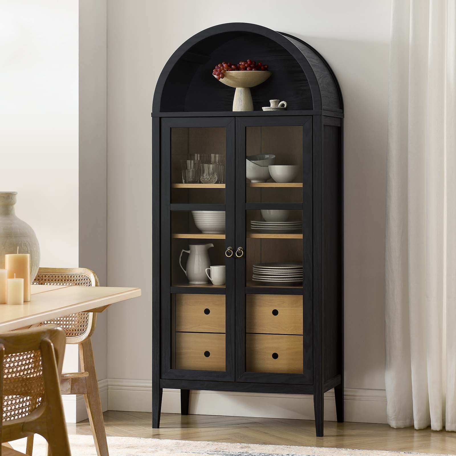 Nolan Tall Storage Display Cabinet - East Shore Modern Home Furnishings