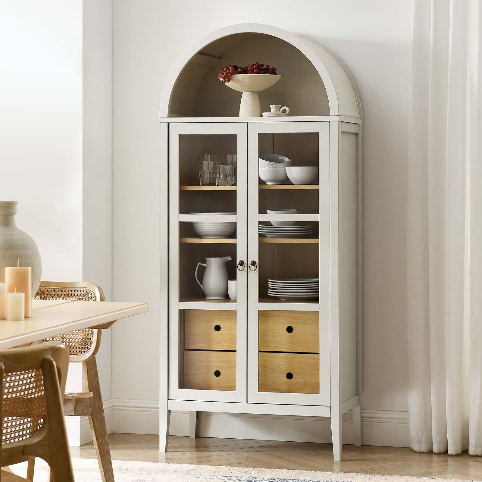 Nolan Tall Storage Display Cabinet - East Shore Modern Home Furnishings