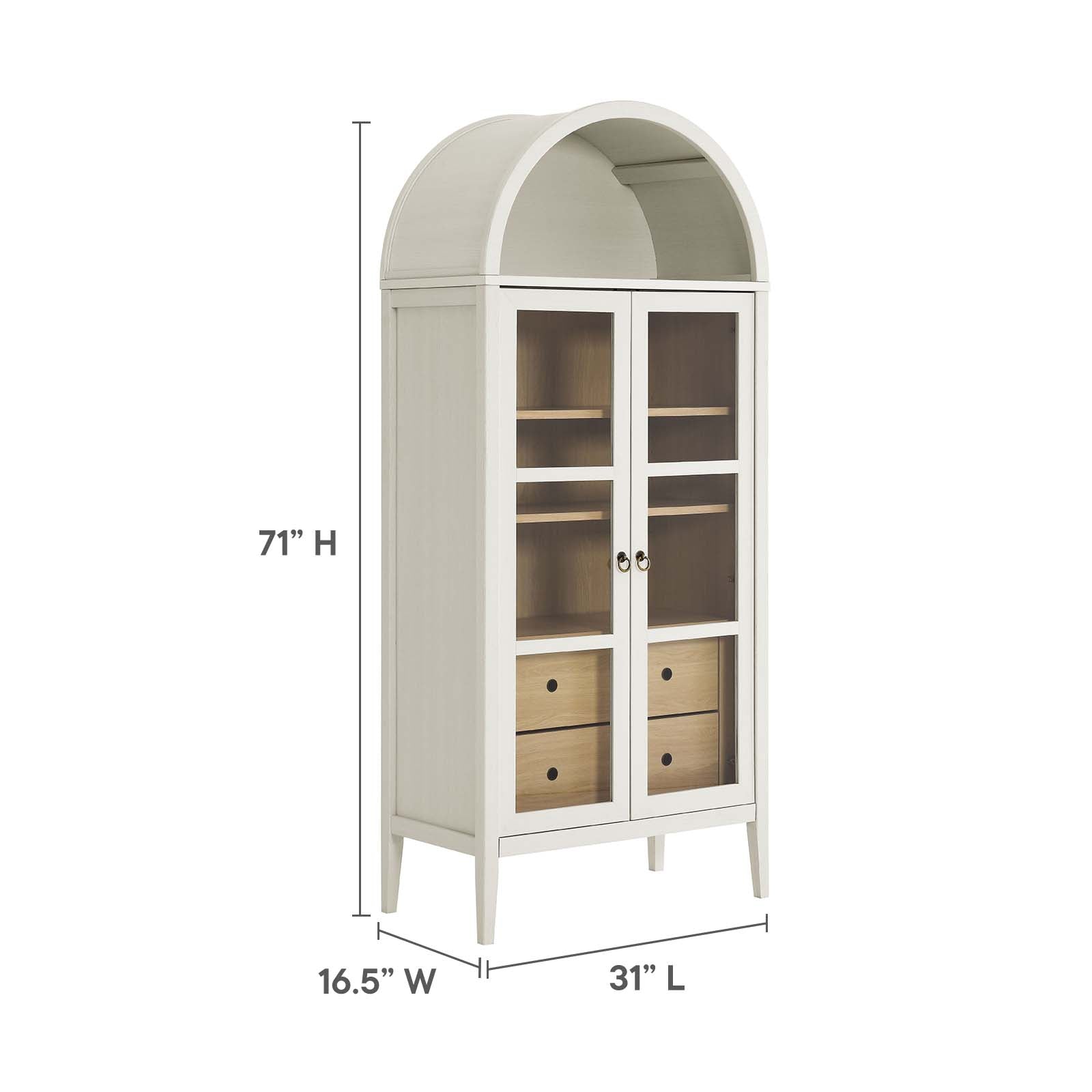 Nolan Tall Storage Display Cabinet - East Shore Modern Home Furnishings