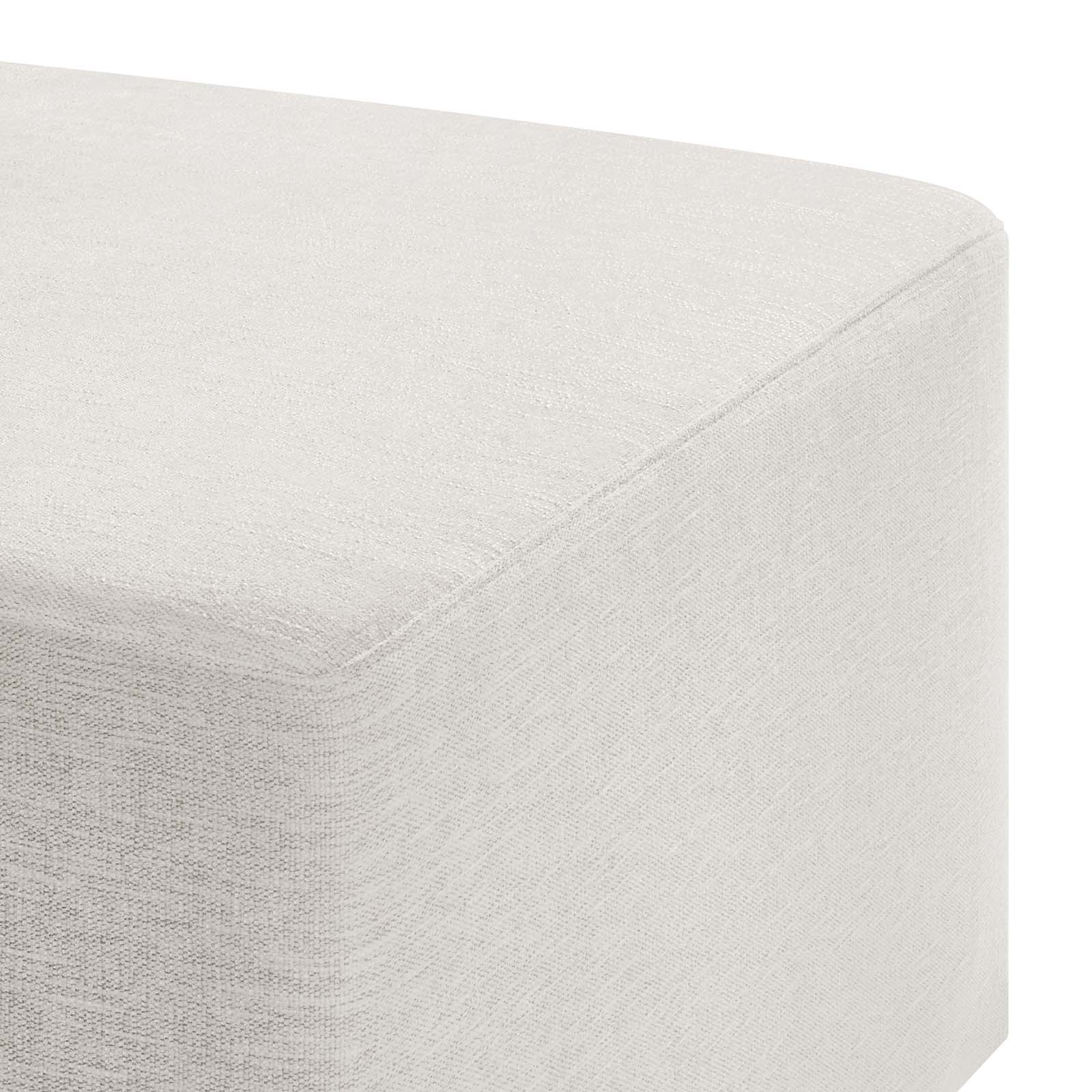 Callum Large 28" Square Woven Heathered Fabric Upholstered Ottoman - East Shore Modern Home Furnishings