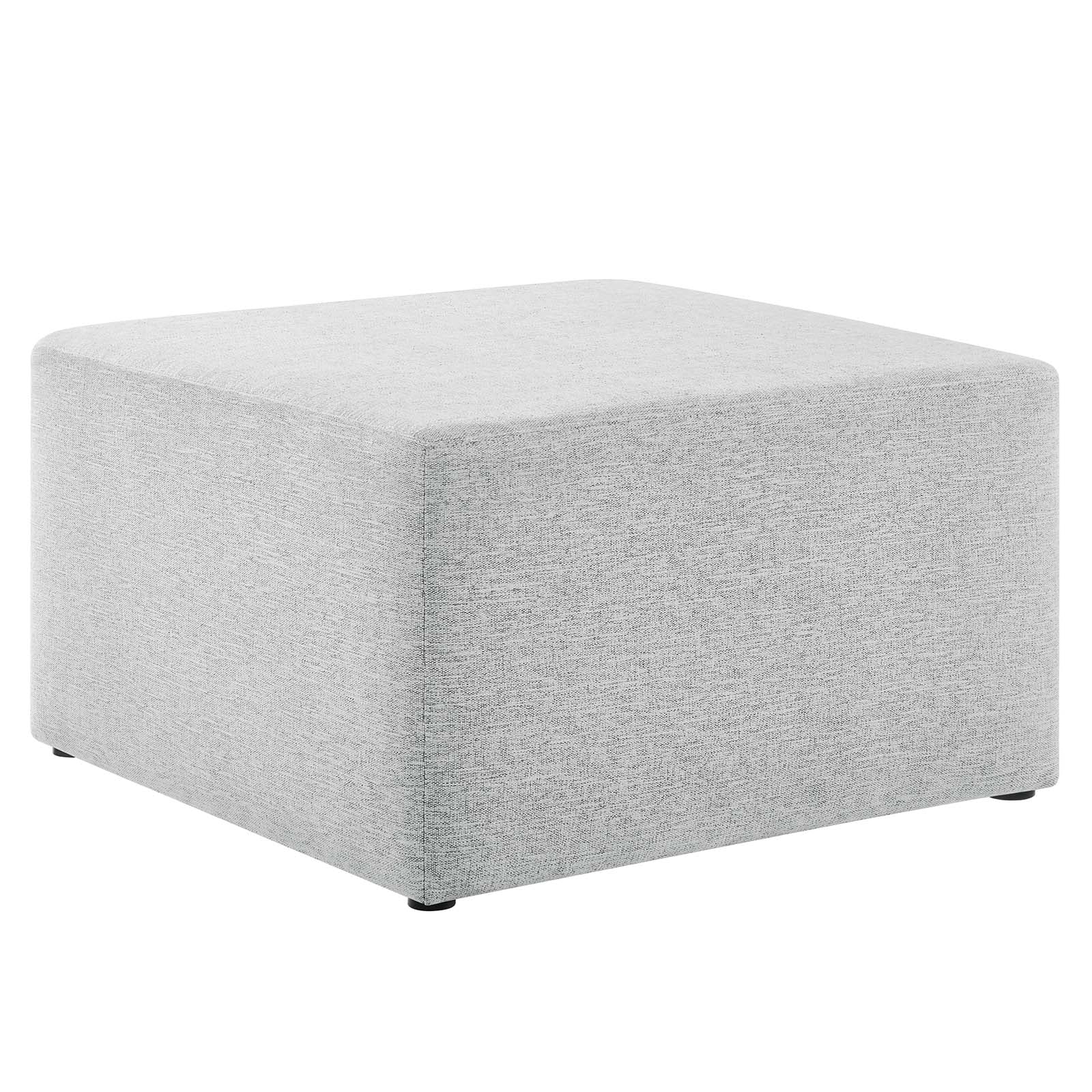 Callum Large 28" Square Woven Heathered Fabric Upholstered Ottoman - East Shore Modern Home Furnishings