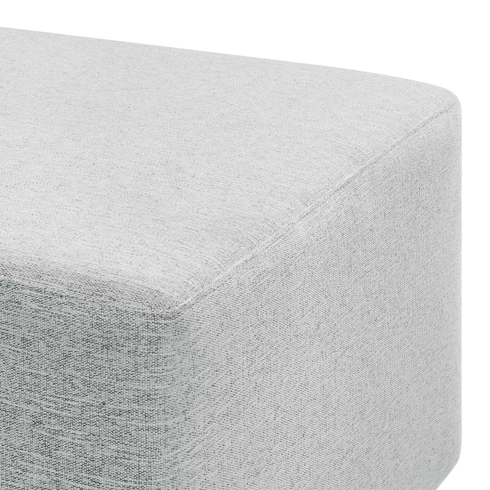 Callum Large 28" Square Woven Heathered Fabric Upholstered Ottoman - East Shore Modern Home Furnishings