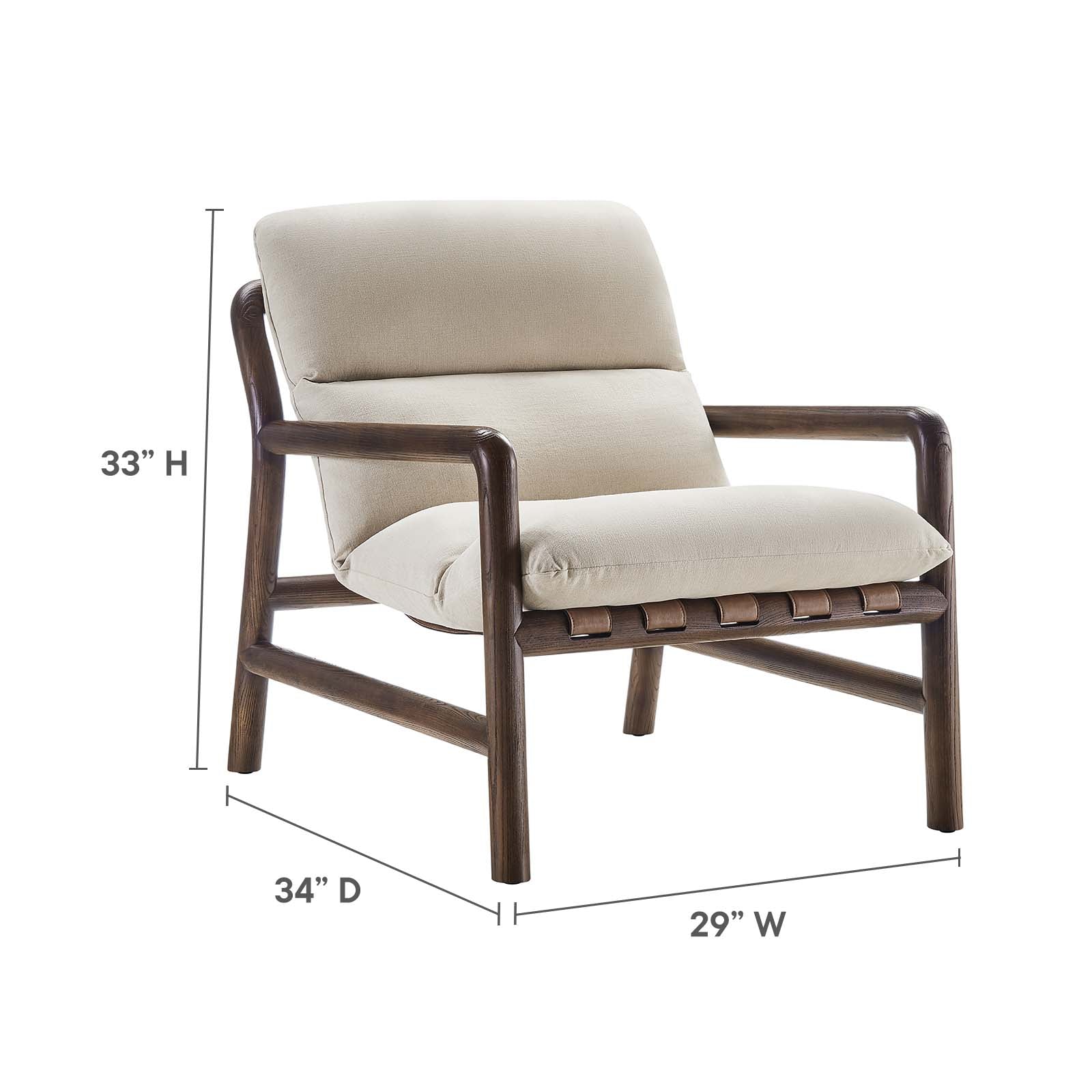 Paxton Wood Sling Chair - East Shore Modern Home Furnishings