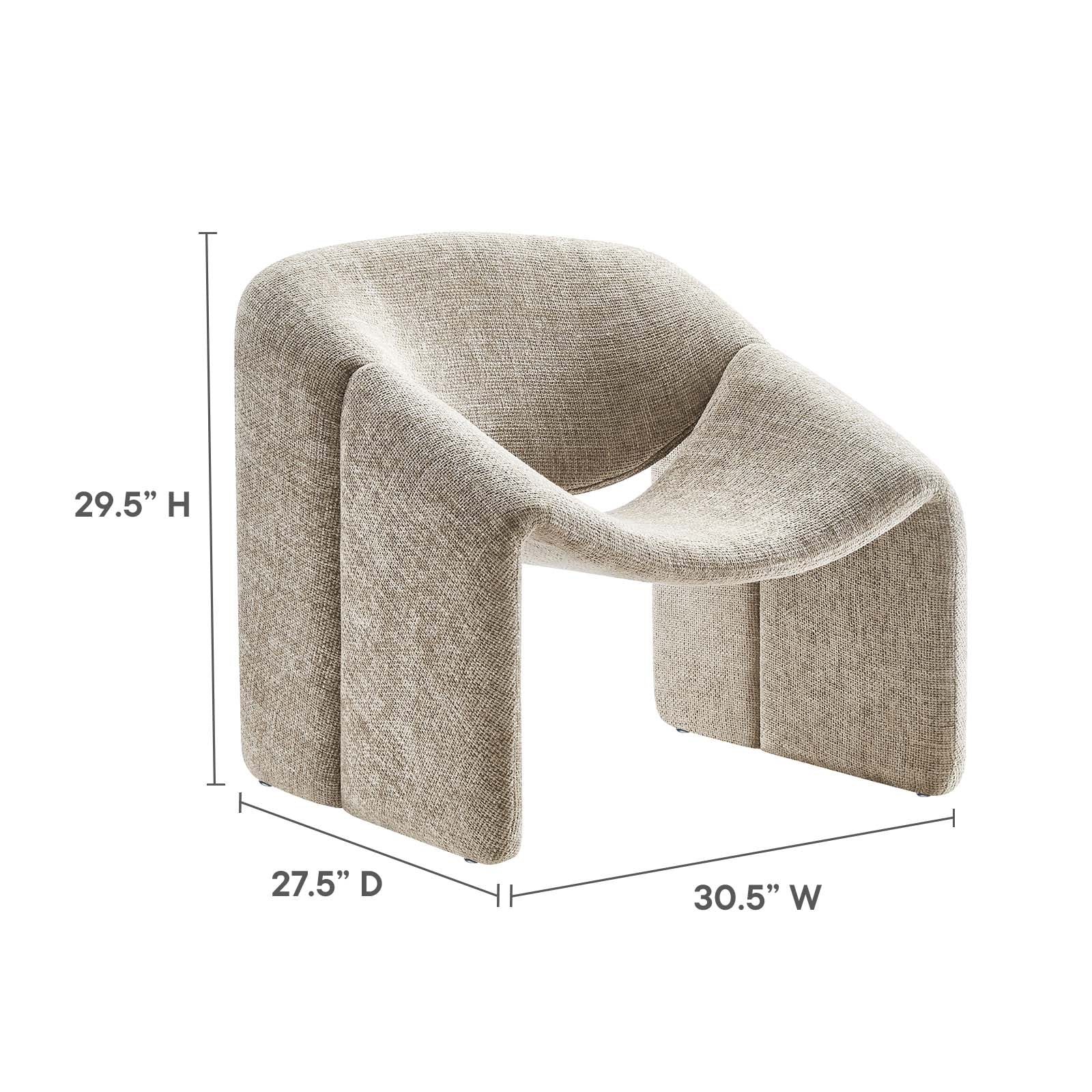 Vivi Chenille Upholstered Accent Chair - East Shore Modern Home Furnishings