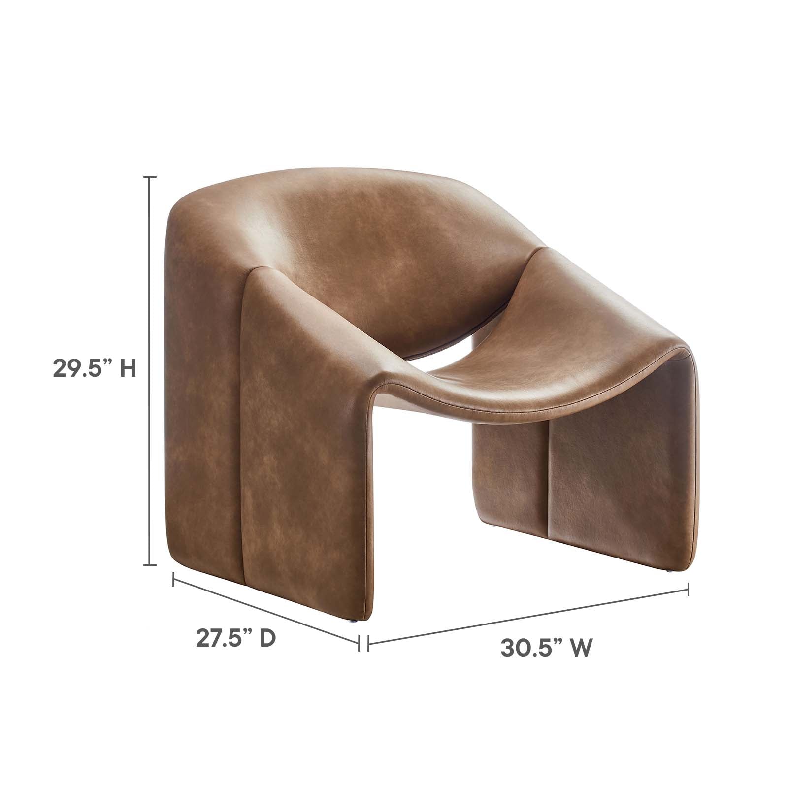 Vivi Vegan Leather Accent Chair - East Shore Modern Home Furnishings