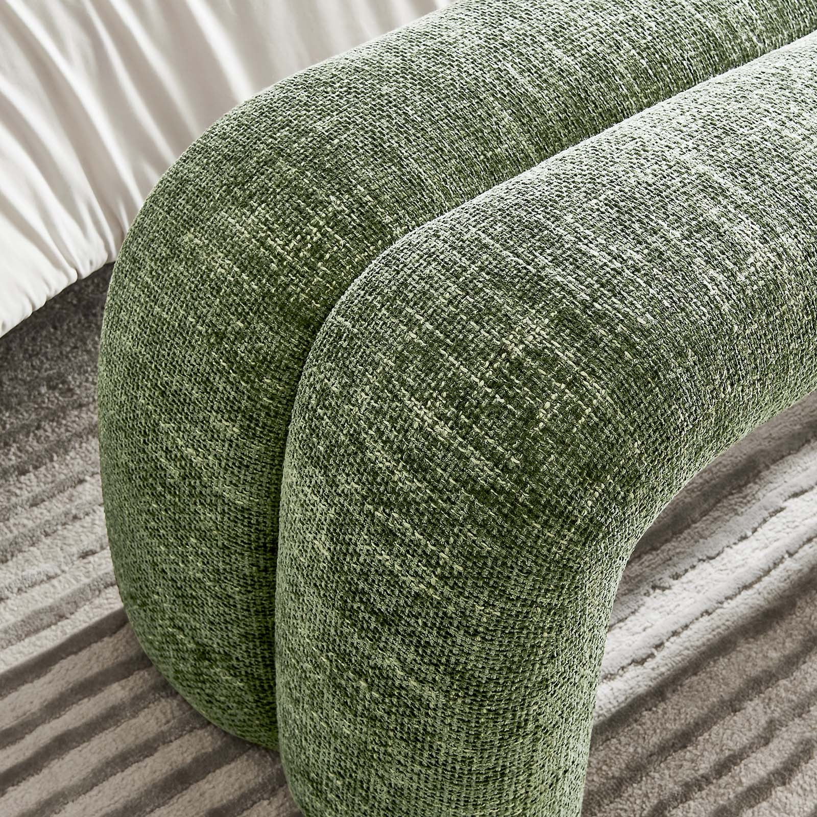 Dax 50.5" Chenille Upholstered Accent Bench - East Shore Modern Home Furnishings