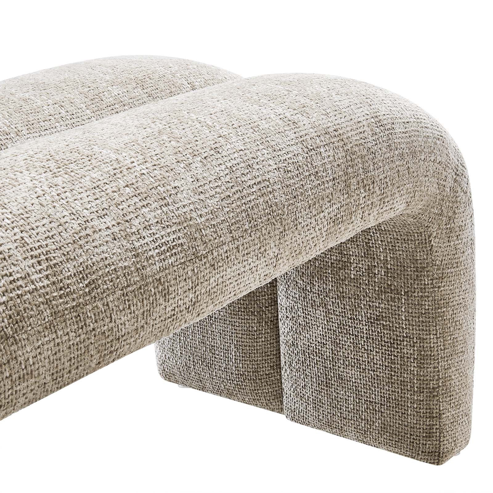 Dax 50.5" Chenille Upholstered Accent Bench - East Shore Modern Home Furnishings