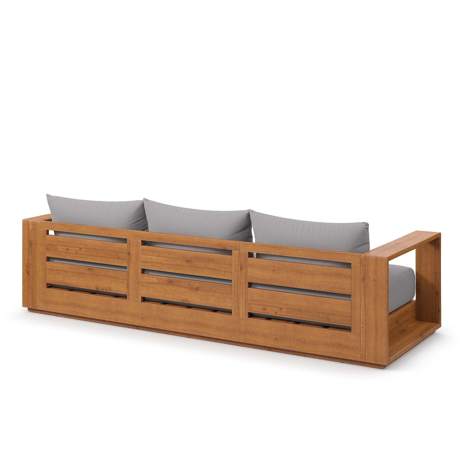 Tahoe Outdoor Patio Acacia Wood Sofa - East Shore Modern Home Furnishings