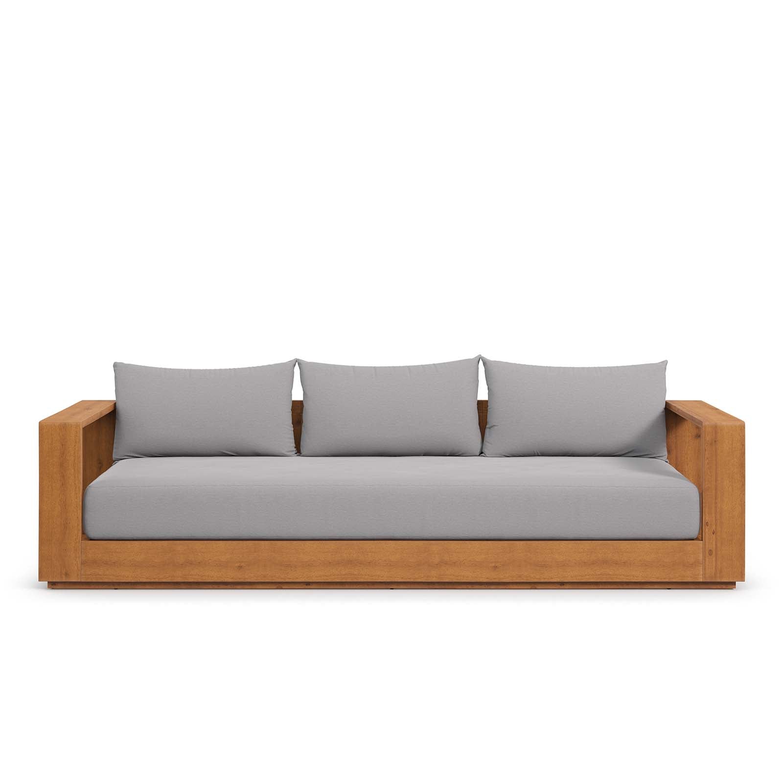 Tahoe Outdoor Patio Acacia Wood Sofa - East Shore Modern Home Furnishings