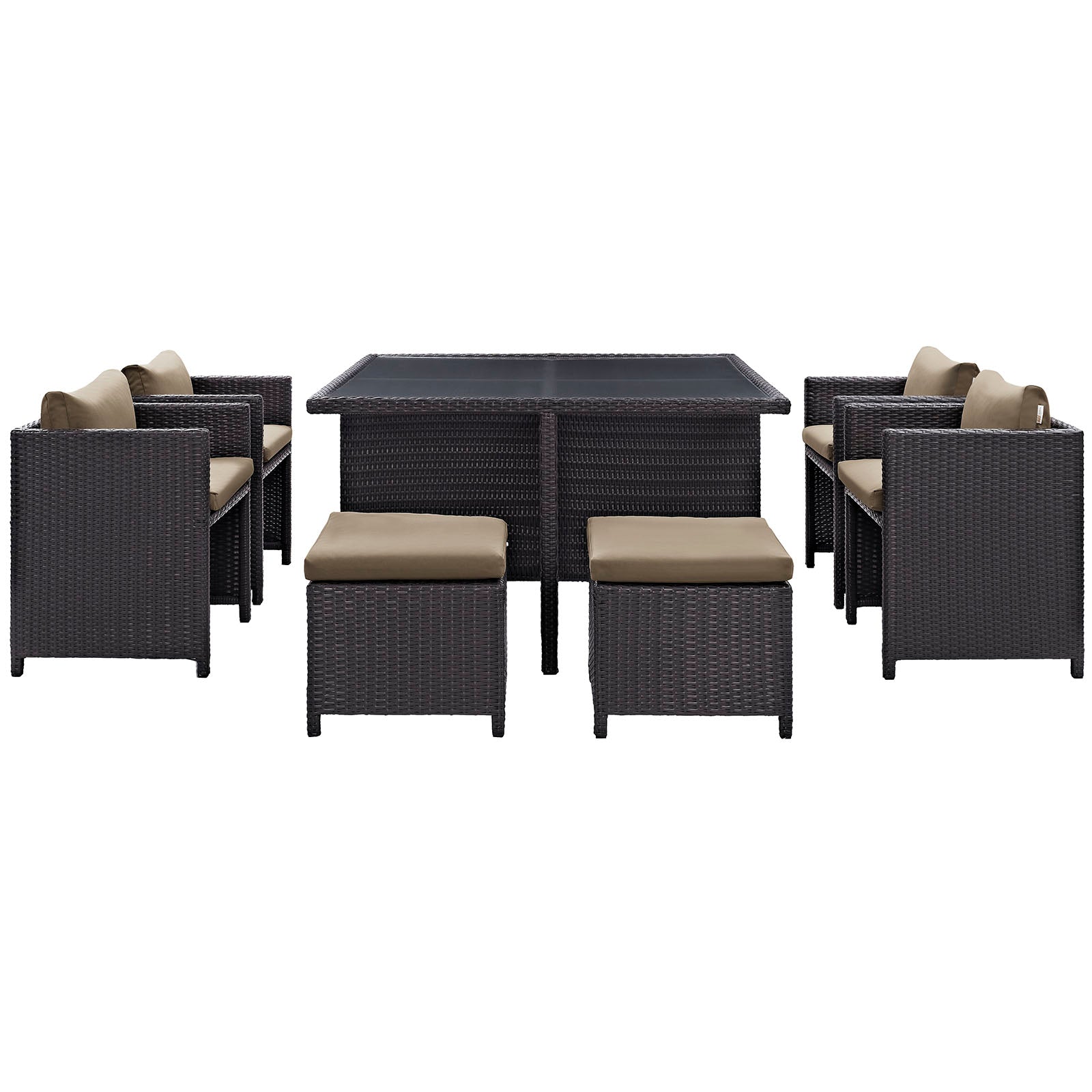 Inverse 9 Piece Outdoor Patio Dining Set - East Shore Modern Home Furnishings