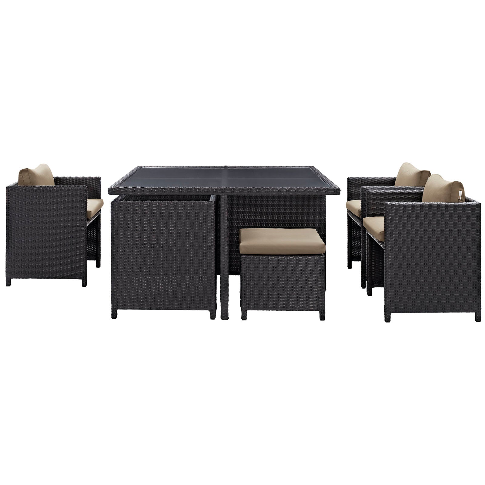 Inverse 9 Piece Outdoor Patio Dining Set - East Shore Modern Home Furnishings