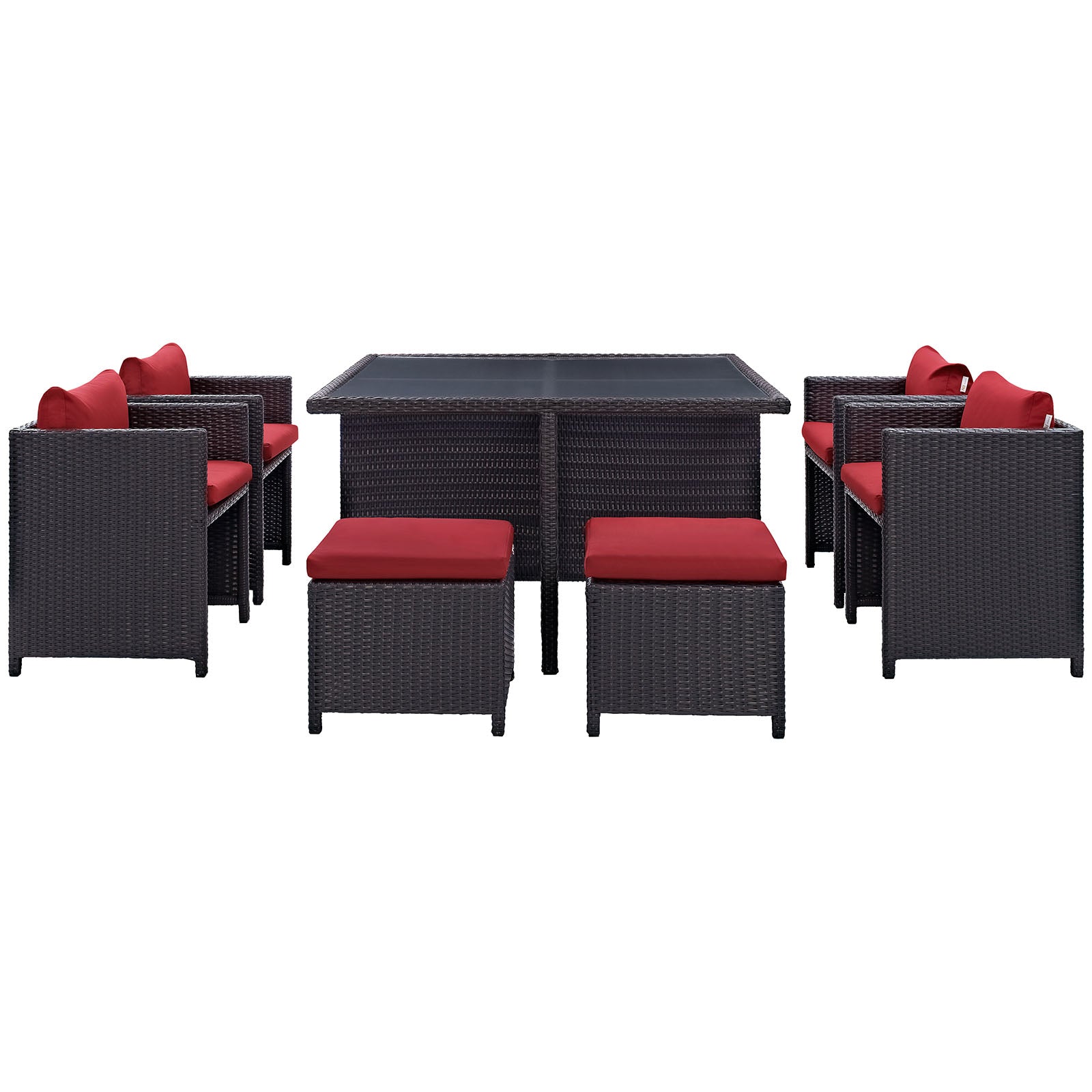 Inverse 9 Piece Outdoor Patio Dining Set - East Shore Modern Home Furnishings