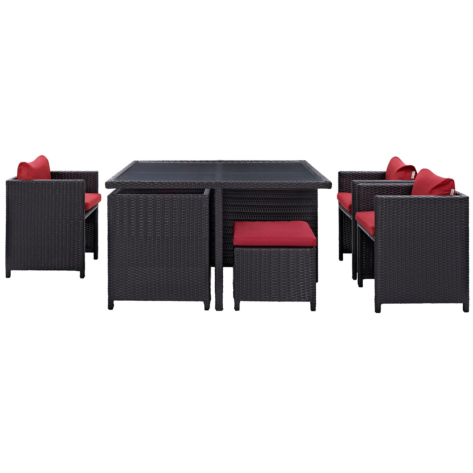 Inverse 9 Piece Outdoor Patio Dining Set - East Shore Modern Home Furnishings