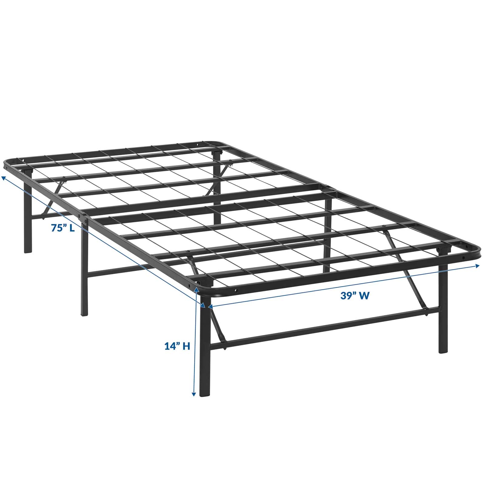 Horizon Twin Stainless Steel Bed Frame - East Shore Modern Home Furnishings