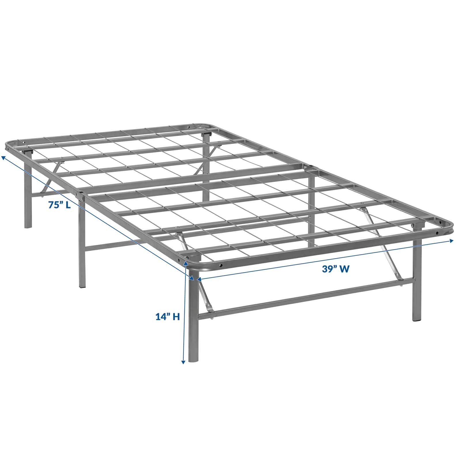 Horizon Twin Stainless Steel Bed Frame - East Shore Modern Home Furnishings