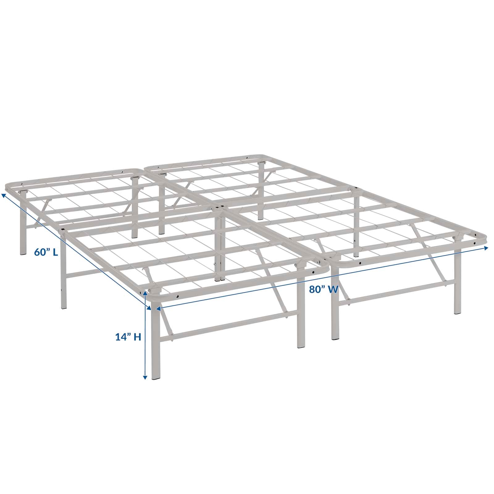 Horizon Queen Stainless Steel Bed Frame - East Shore Modern Home Furnishings