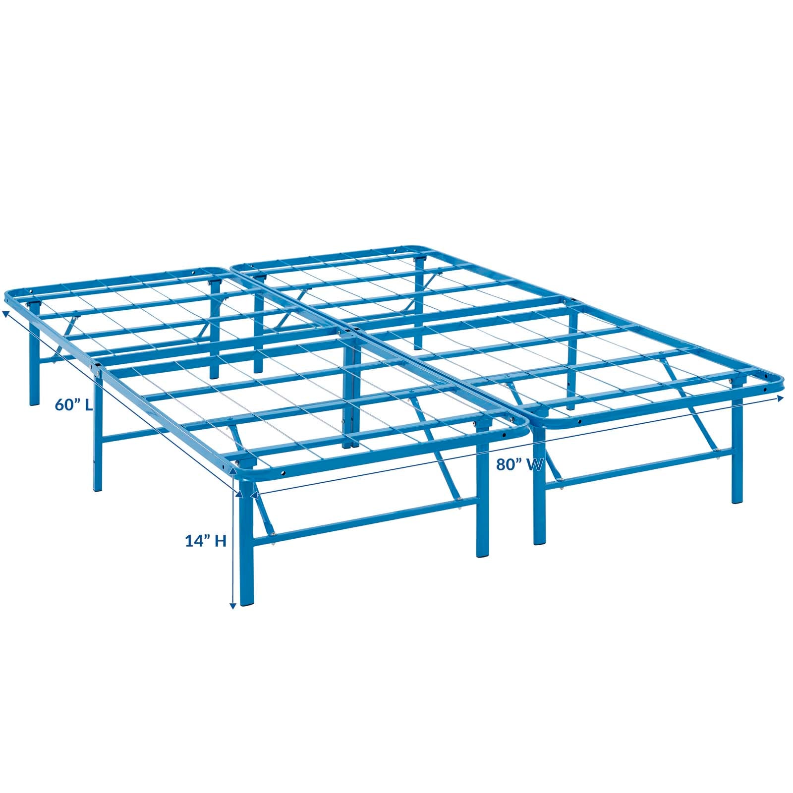 Horizon Queen Stainless Steel Bed Frame - East Shore Modern Home Furnishings