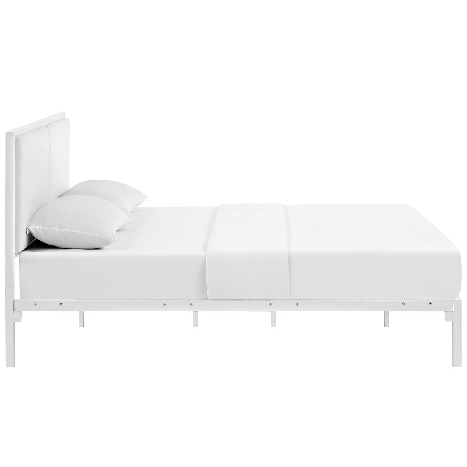 Della King Vinyl Bed - East Shore Modern Home Furnishings