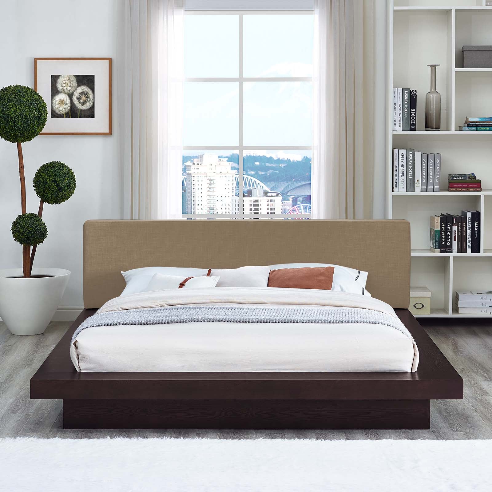 Freja Queen Fabric Platform Bed - East Shore Modern Home Furnishings