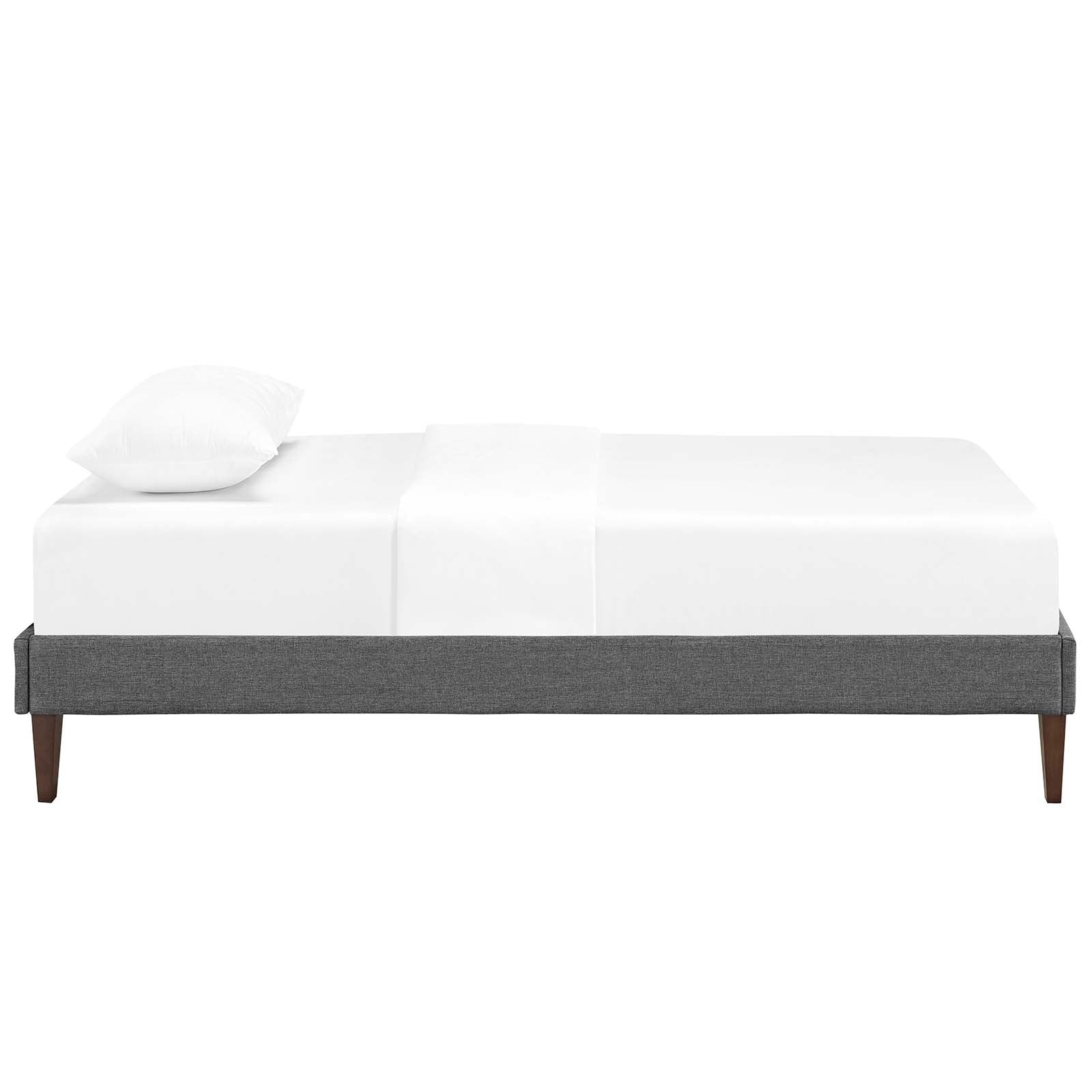 Tessie Twin Fabric Bed Frame with Squared Tapered Legs - East Shore Modern Home Furnishings