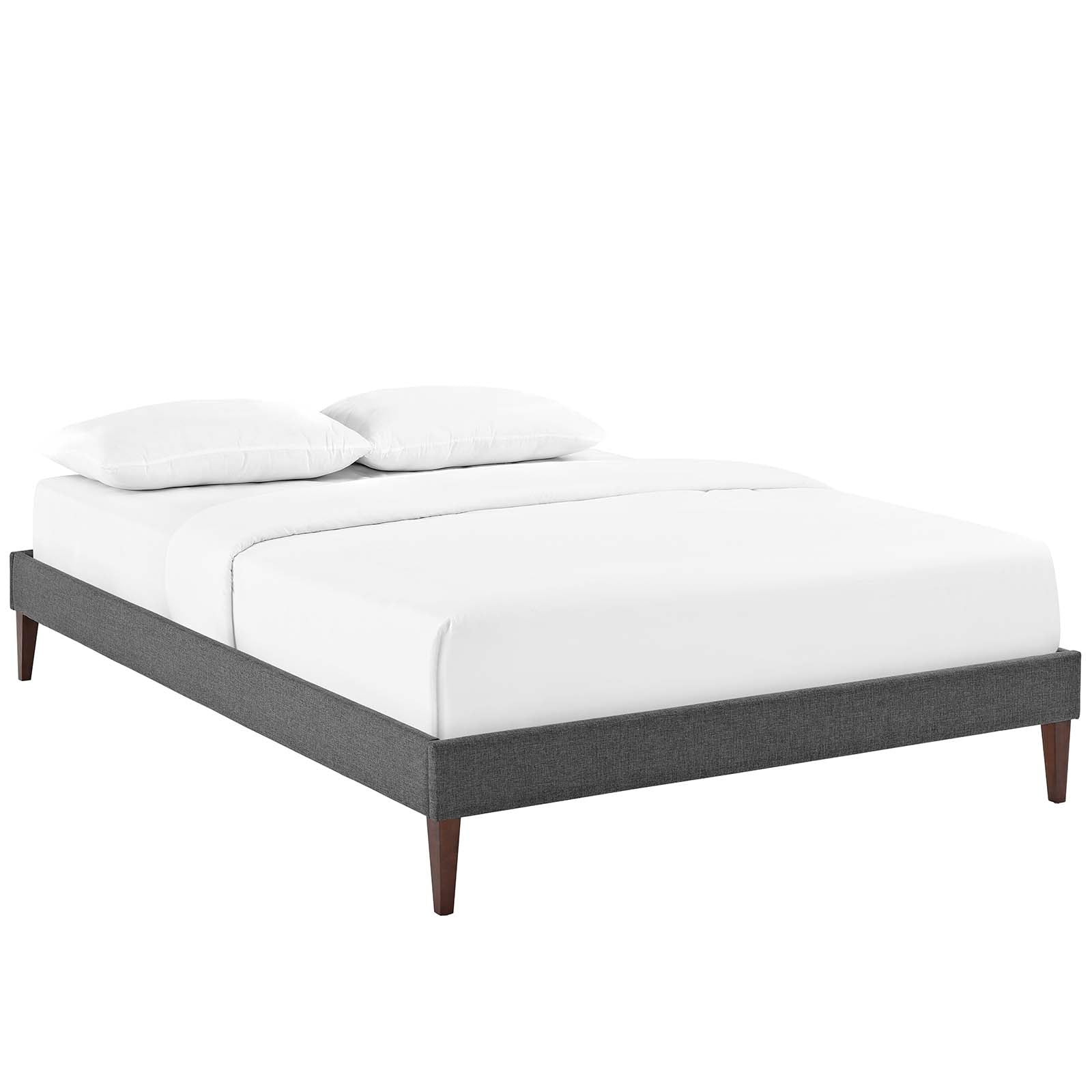 Tessie Queen Fabric Bed Frame with Squared Tapered Legs - East Shore Modern Home Furnishings