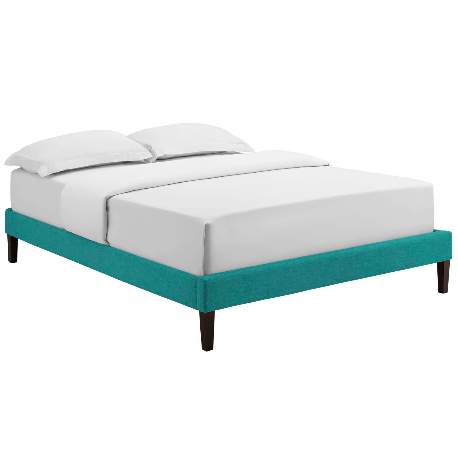 Tessie Queen Fabric Bed Frame with Squared Tapered Legs - East Shore Modern Home Furnishings