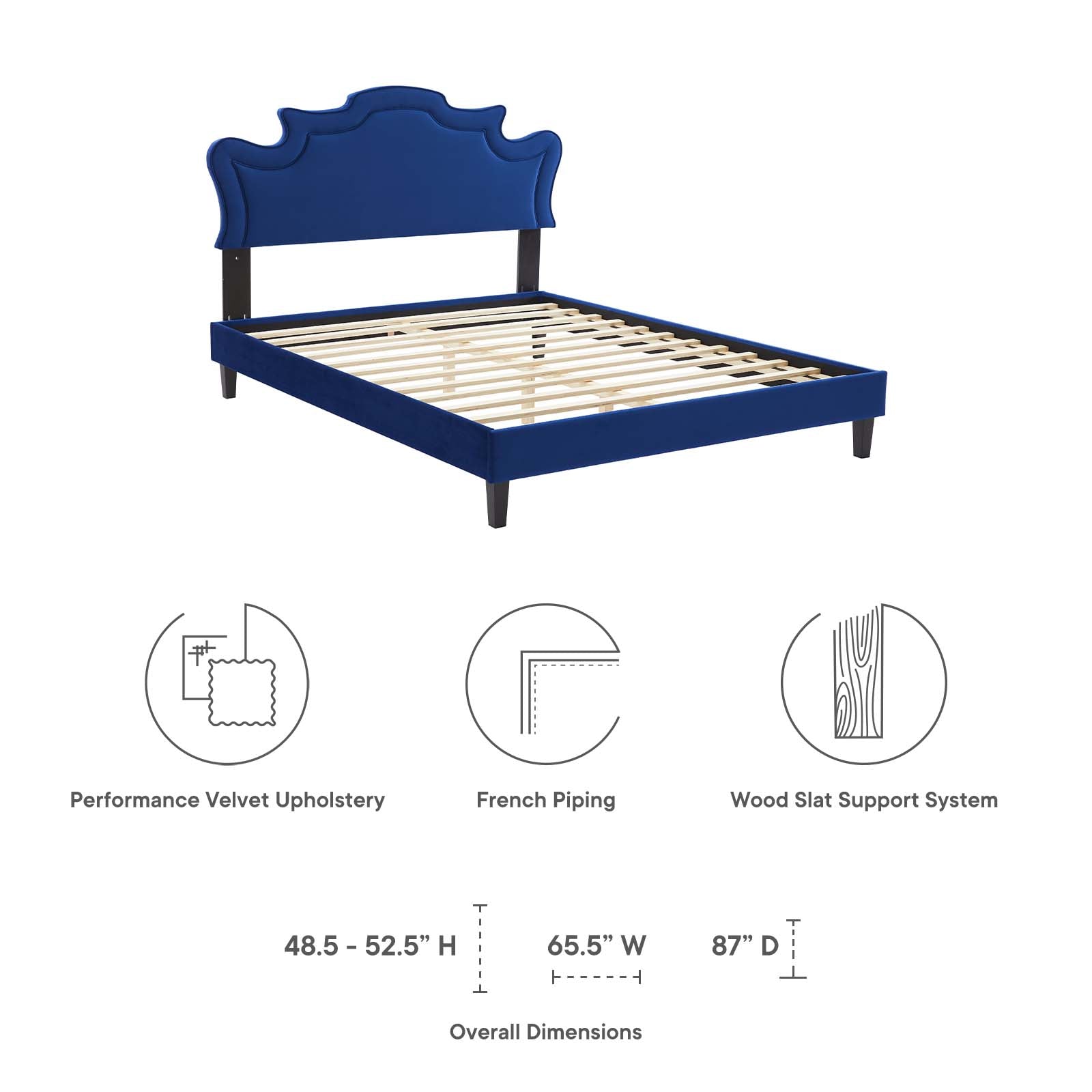 Neena Performance Velvet Full Bed - East Shore Modern Home Furnishings