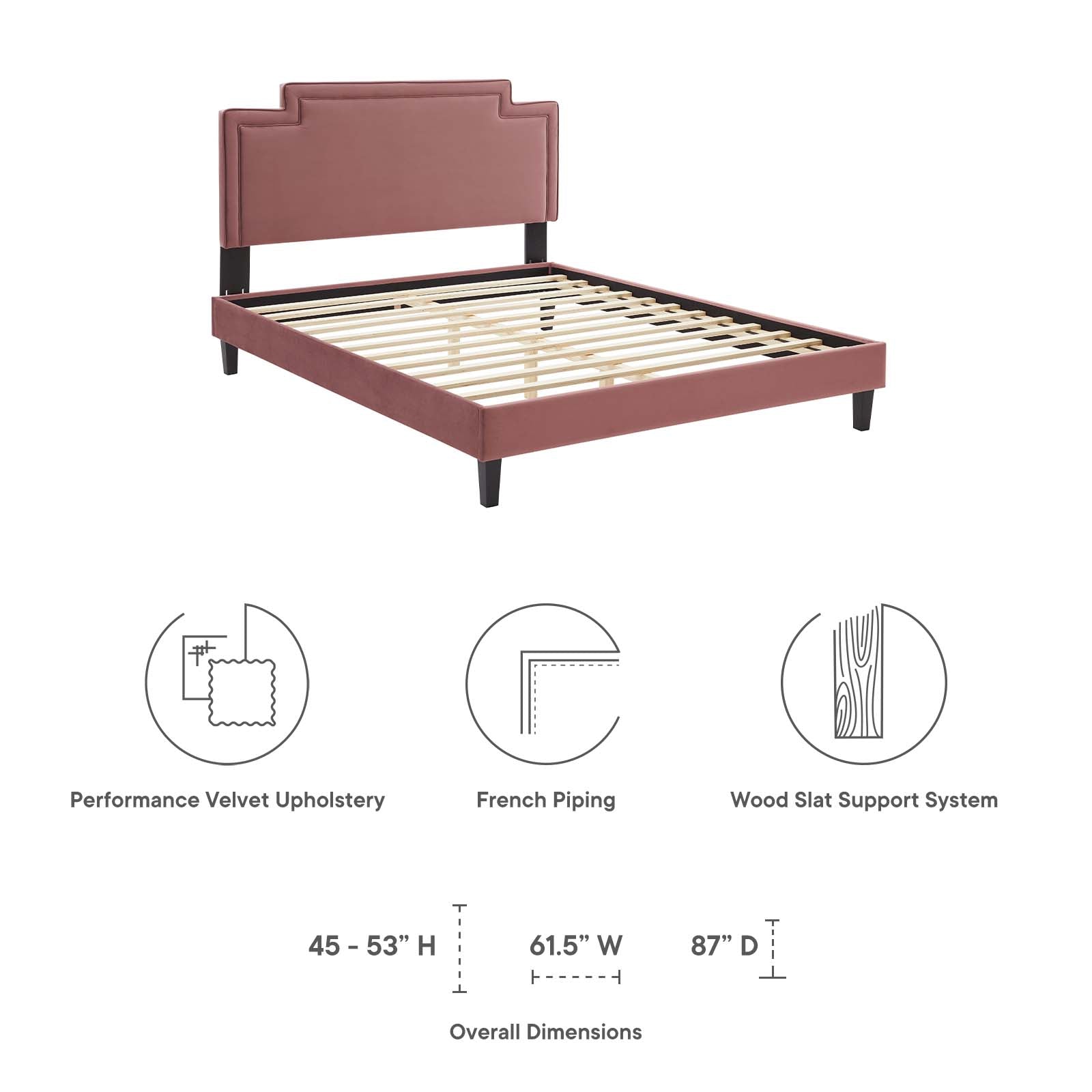 Liva Performance Velvet Full Bed - East Shore Modern Home Furnishings