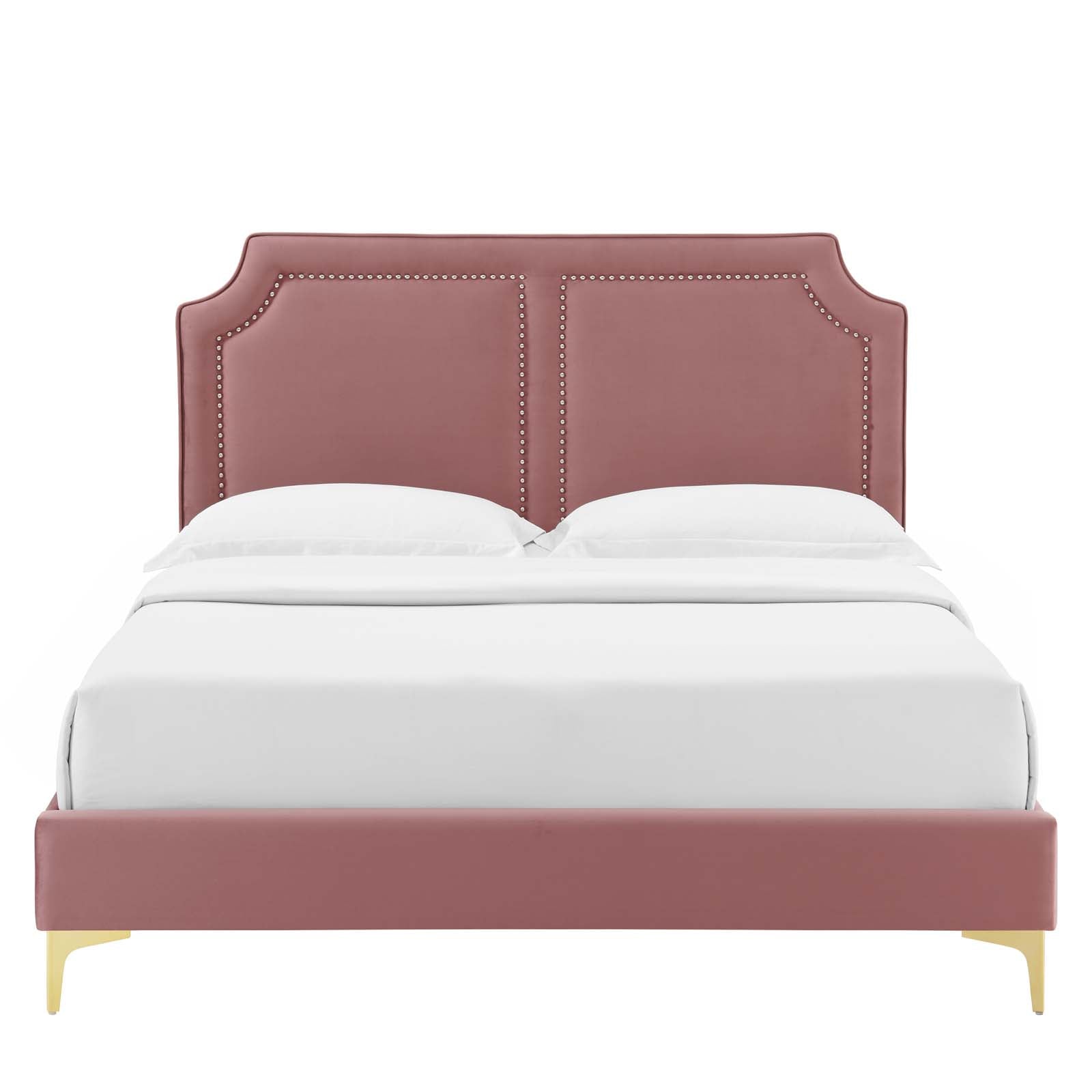 Novi Performance Velvet King Bed - East Shore Modern Home Furnishings